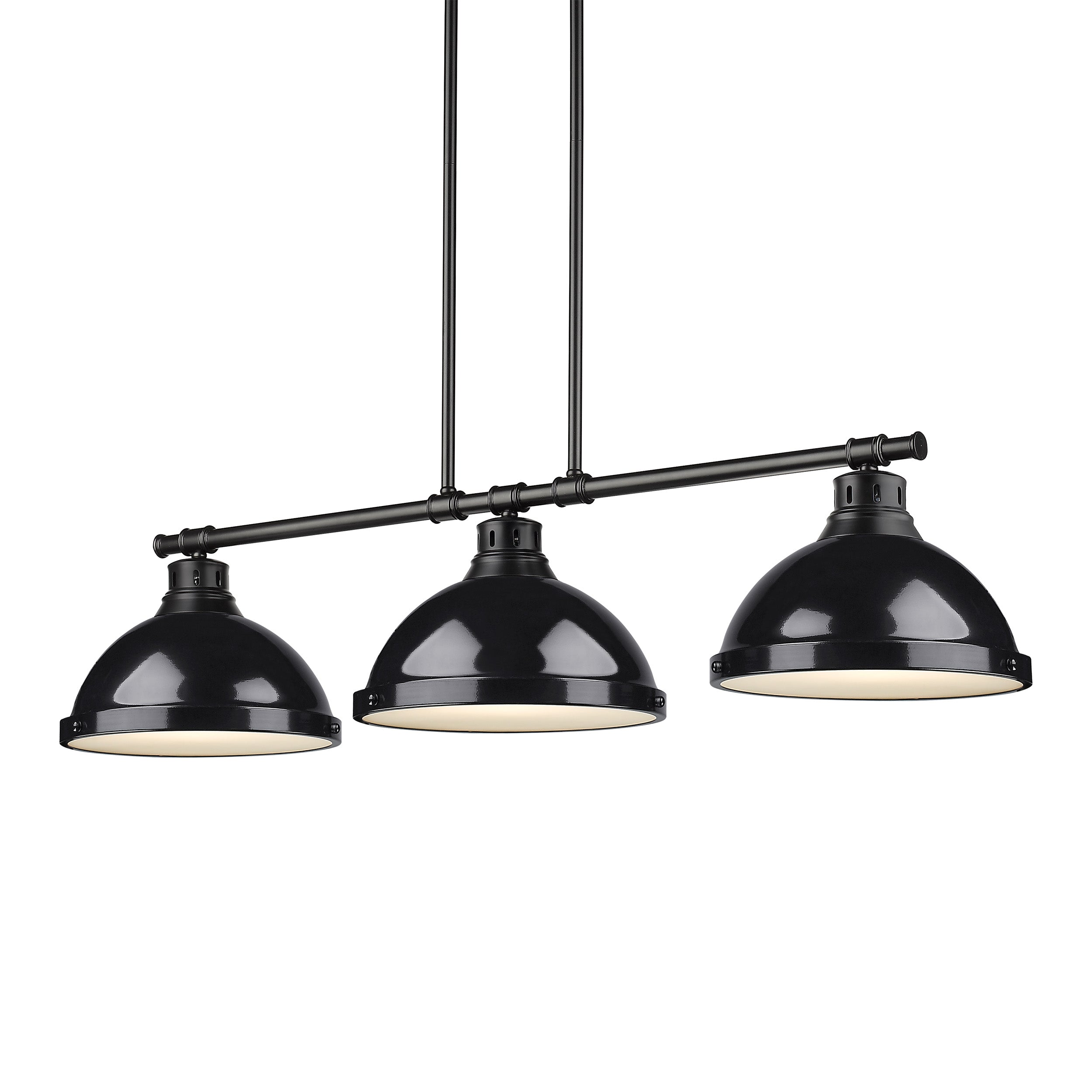 Yep by Golden Lighting Duncan 3-light Island Light in Matte Black and Black shade - - Golden Lighting