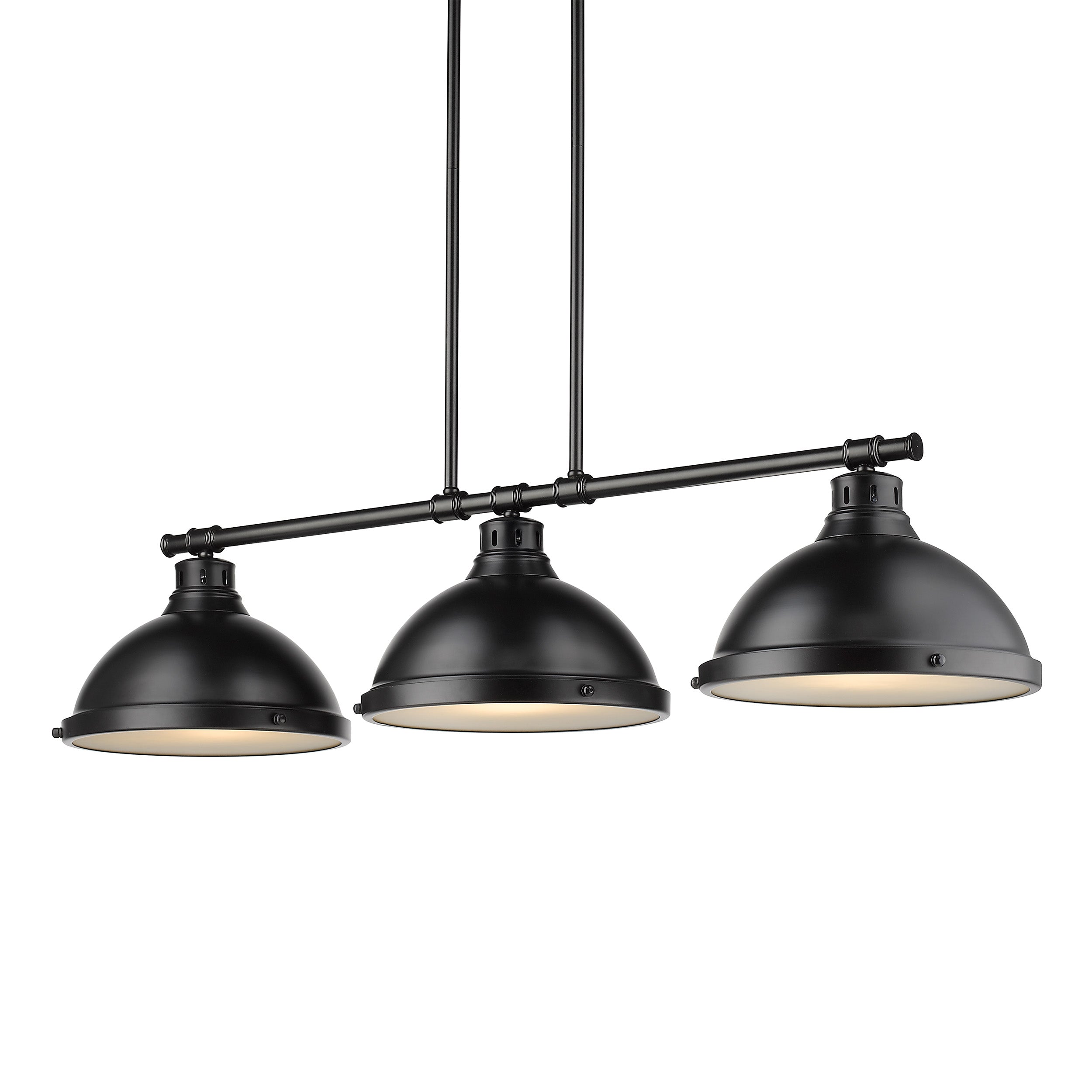 Yep by Golden Lighting Duncan 3-light Island Light in Matte Black - - Golden Lighting