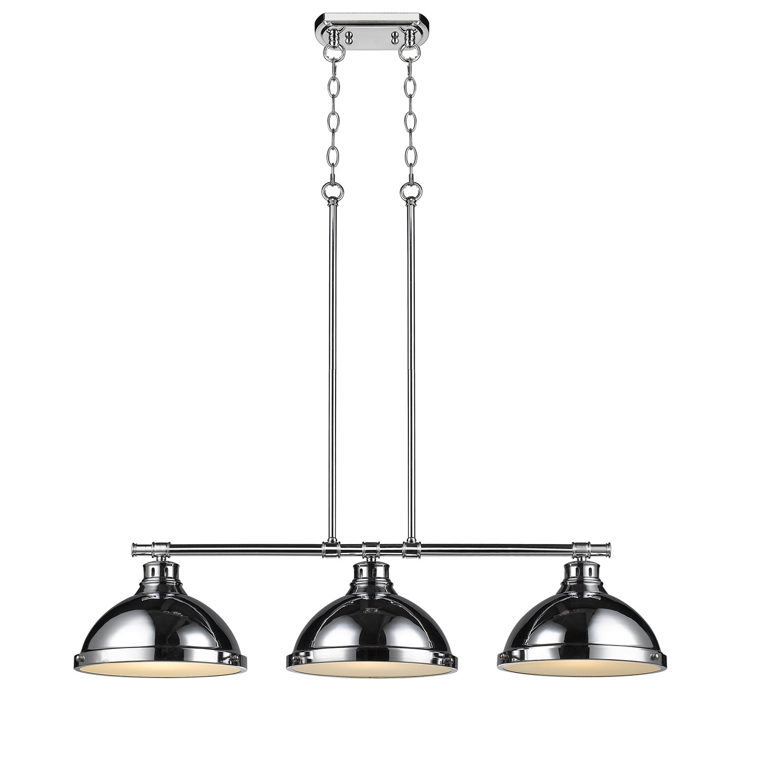 Duncan 1-Light Pendant with Rod in Rubbed Bronze with Black - Default Title - Golden Lighting