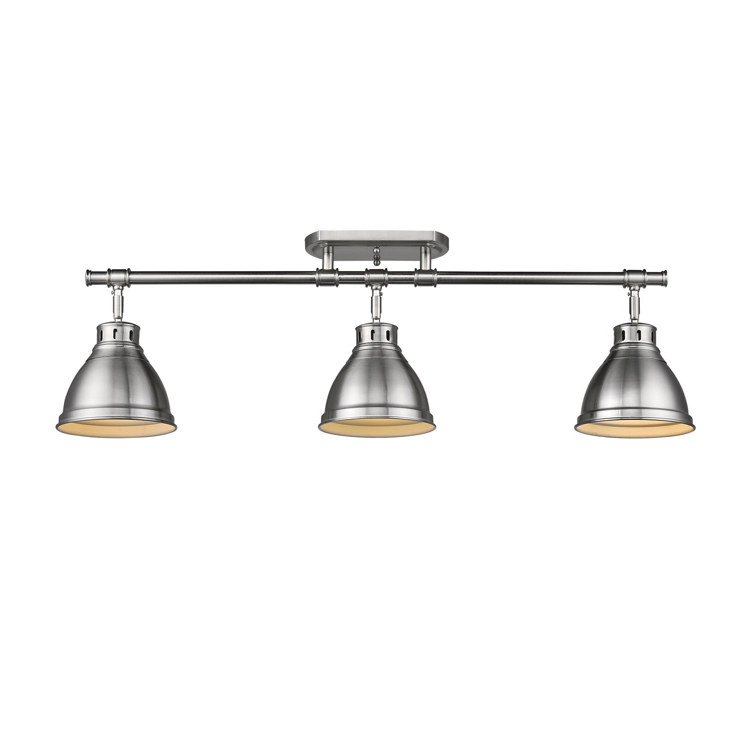 Yep by Golden Lighting Duncan 3-light Semi-Flush Mount in Pewter - - Golden Lighting