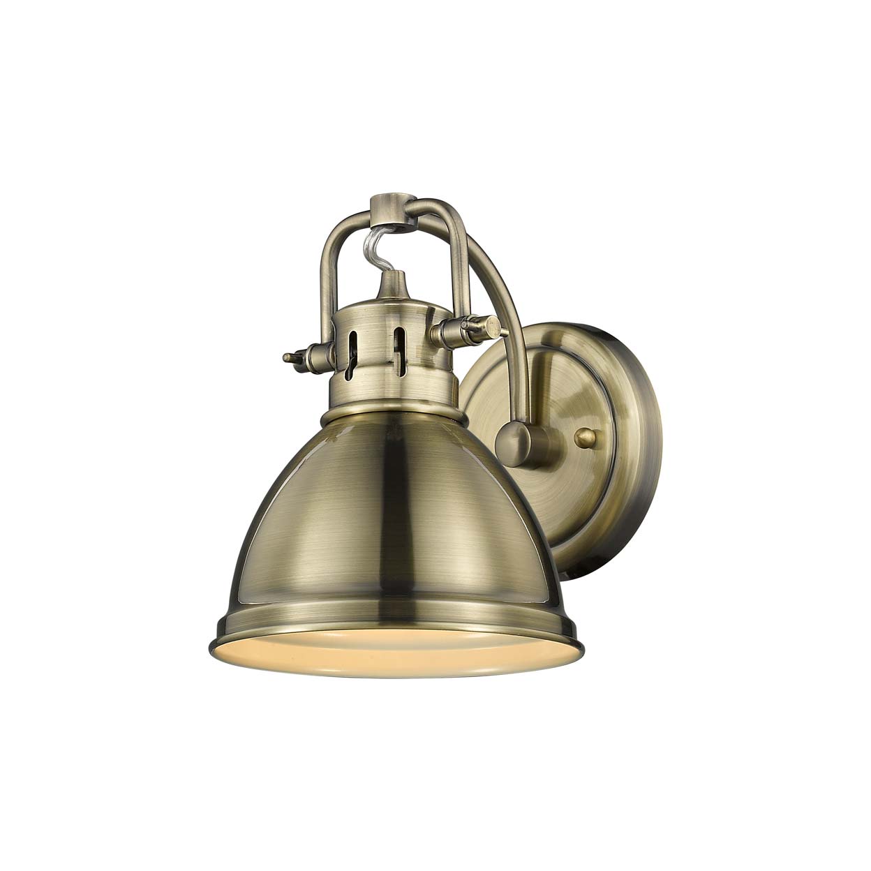 Yep by Golden Lighting Duncan 1-light Vanity in Aged Brass - - Golden Lighting