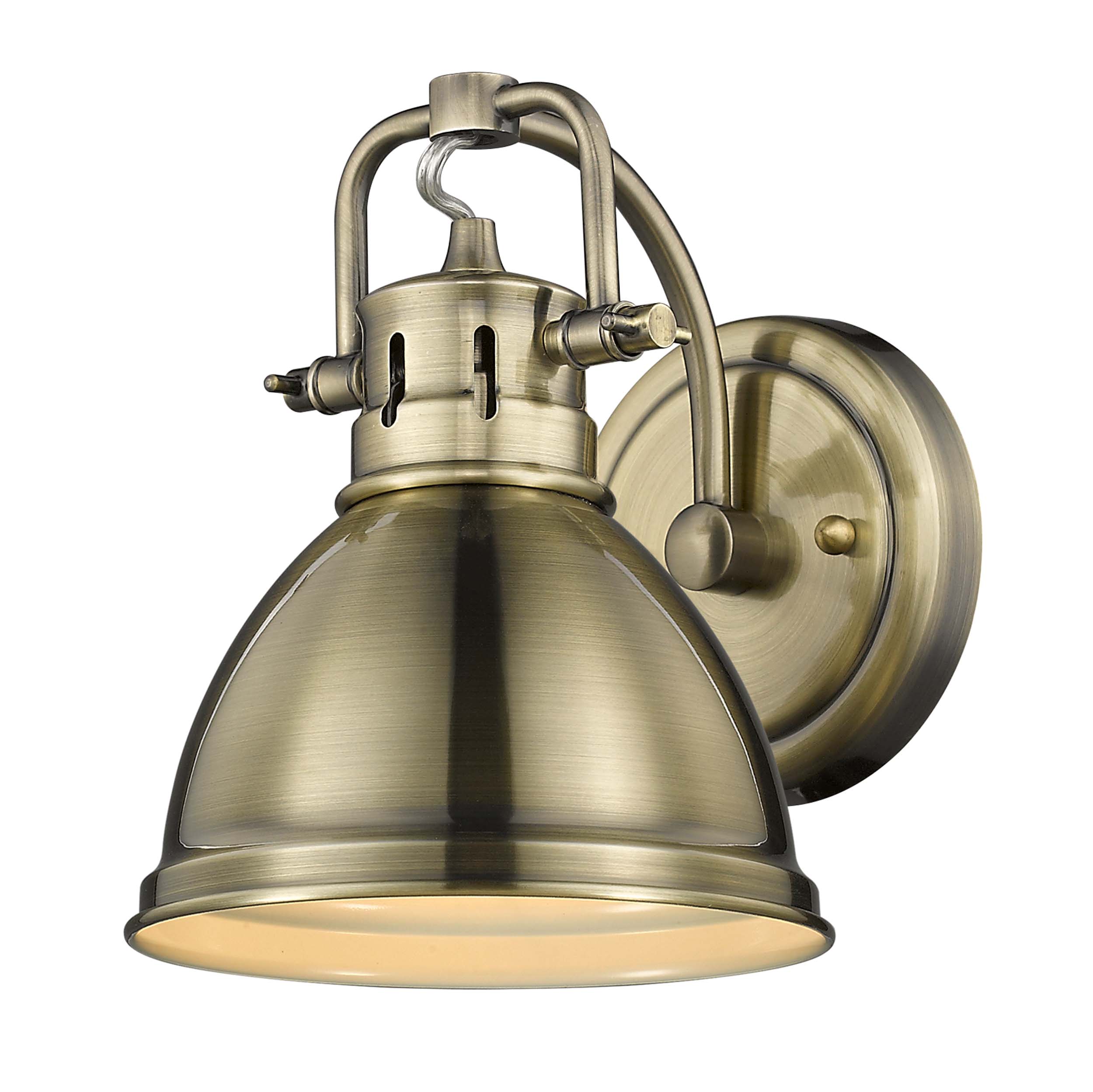 Yep by Golden Lighting Duncan 1-light Vanity in Aged Brass