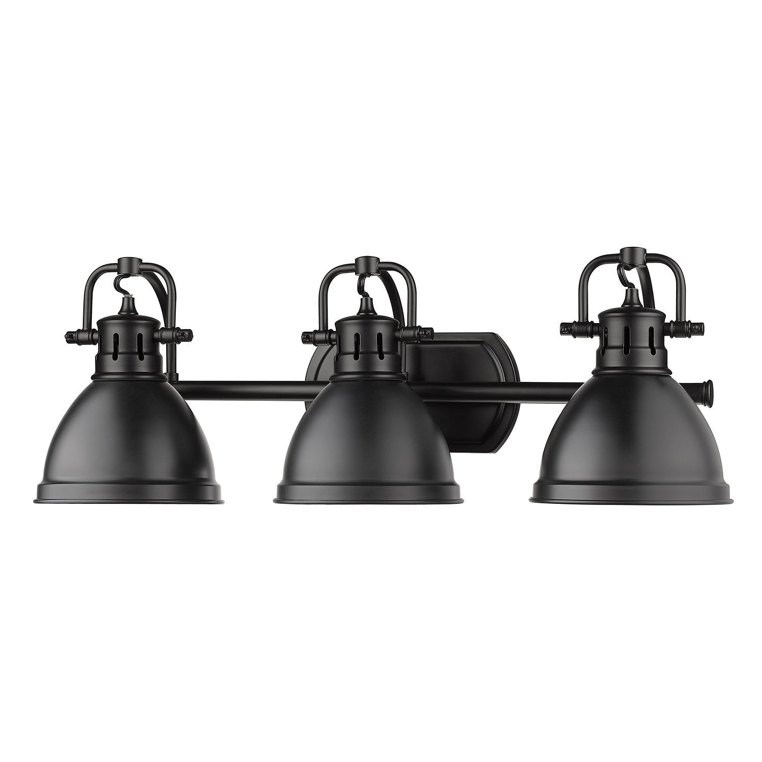 Yep by Golden Lighting Duncan 3-light Vanity in Matte Black - - Golden Lighting