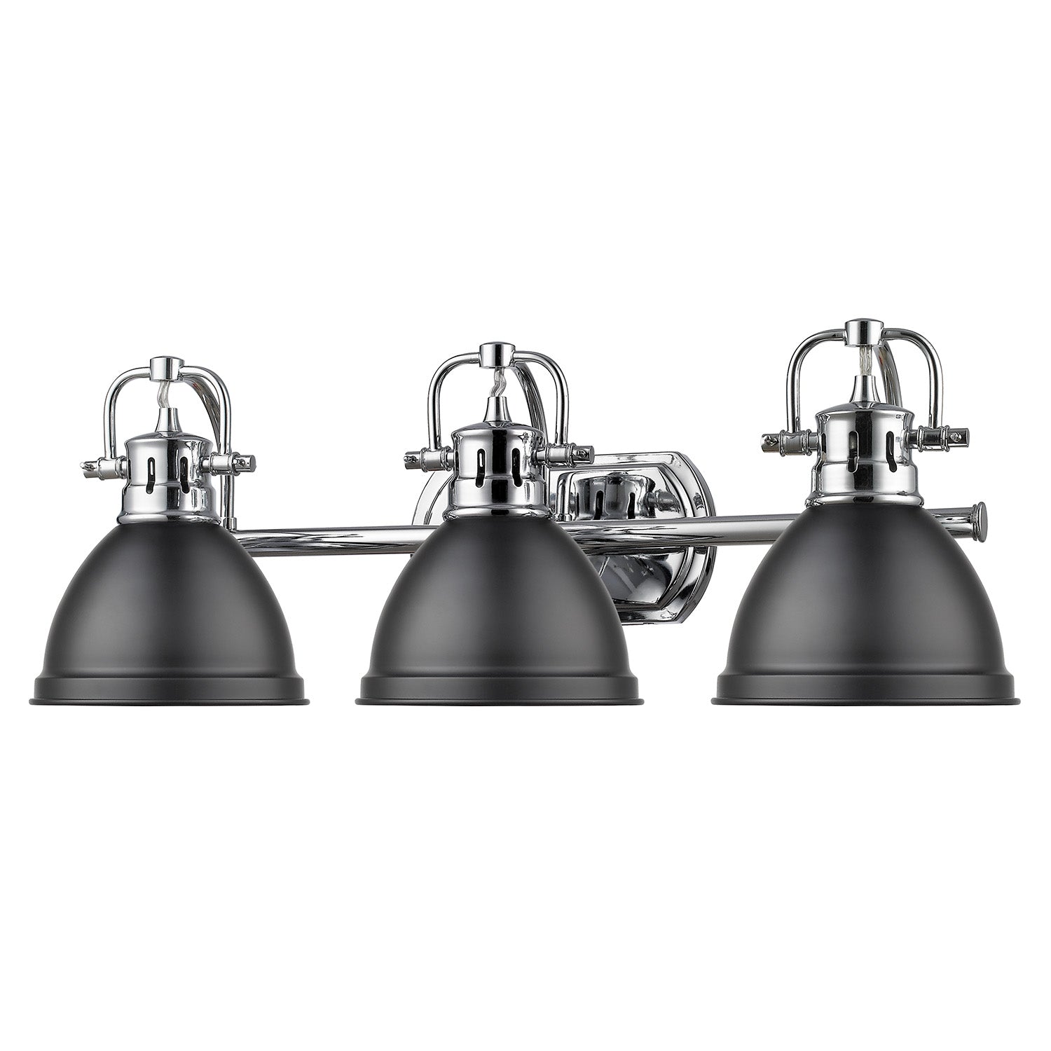 Yep by Golden Lighting Duncan 3-light Vanity in Chrome and Matte Black shade - - Golden Lighting