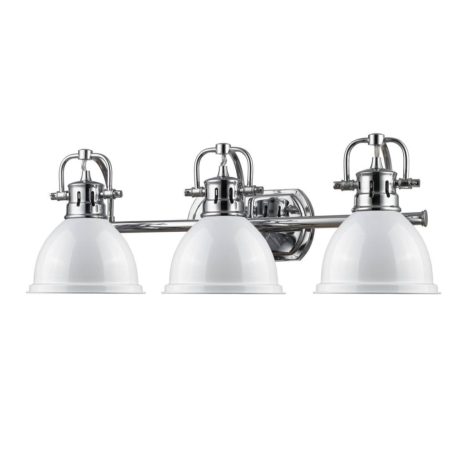 Yep by Golden Lighting Duncan 3-light Vanity in Chrome and White shade - - Golden Lighting