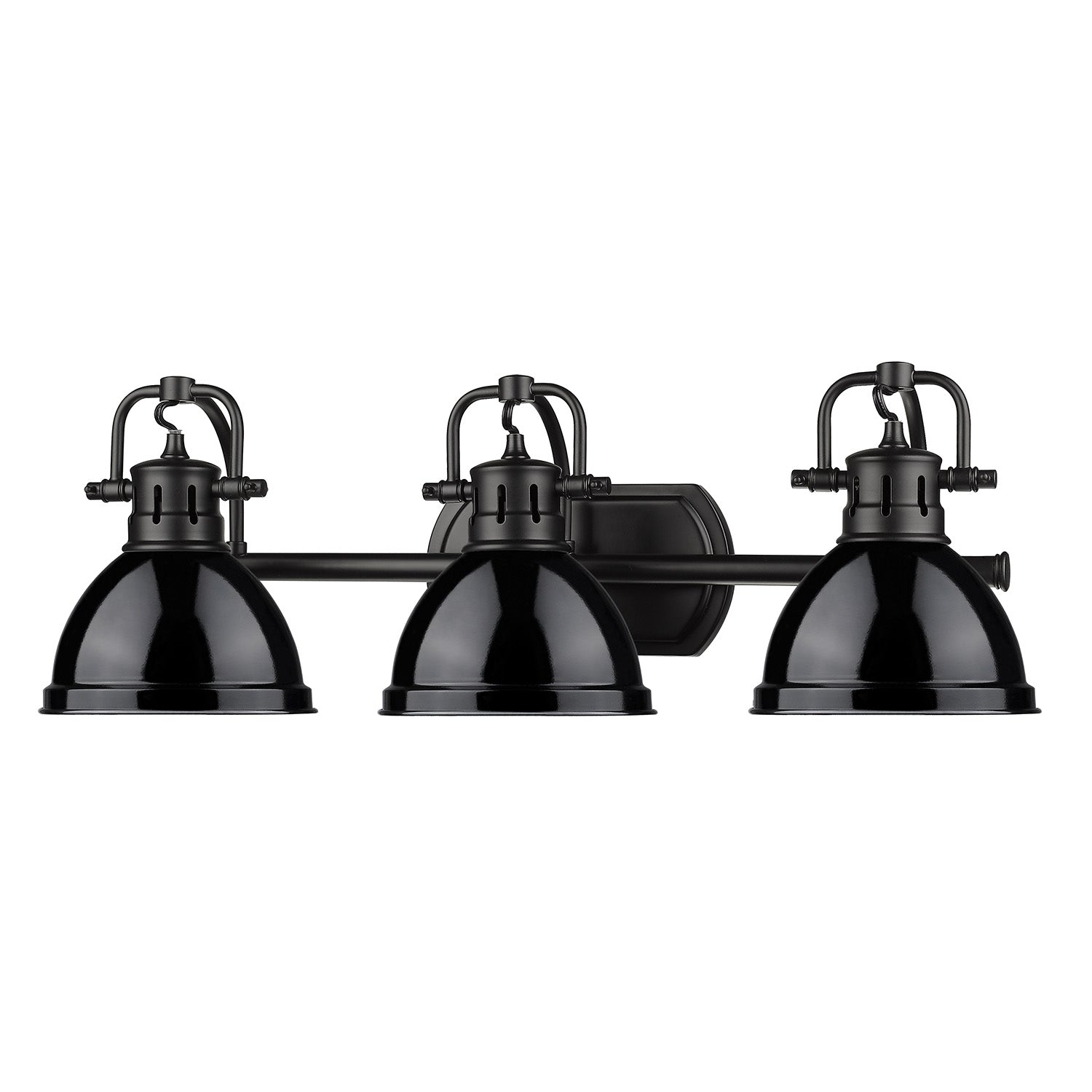 Yep by Golden Lighting Duncan 3-light Vanity in Matte Black and Black shade