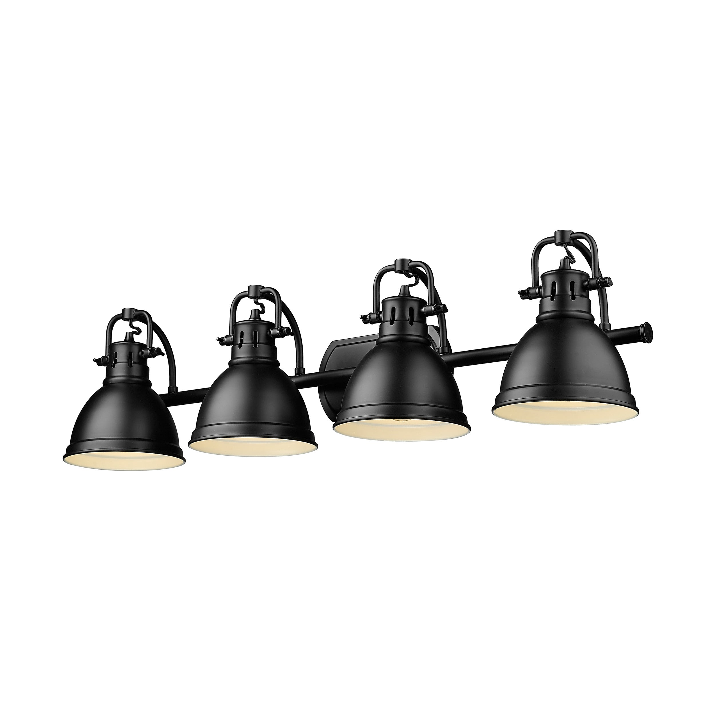 Yep by Golden Lighting Duncan 4-light Vanity in Matte Black - - Golden Lighting