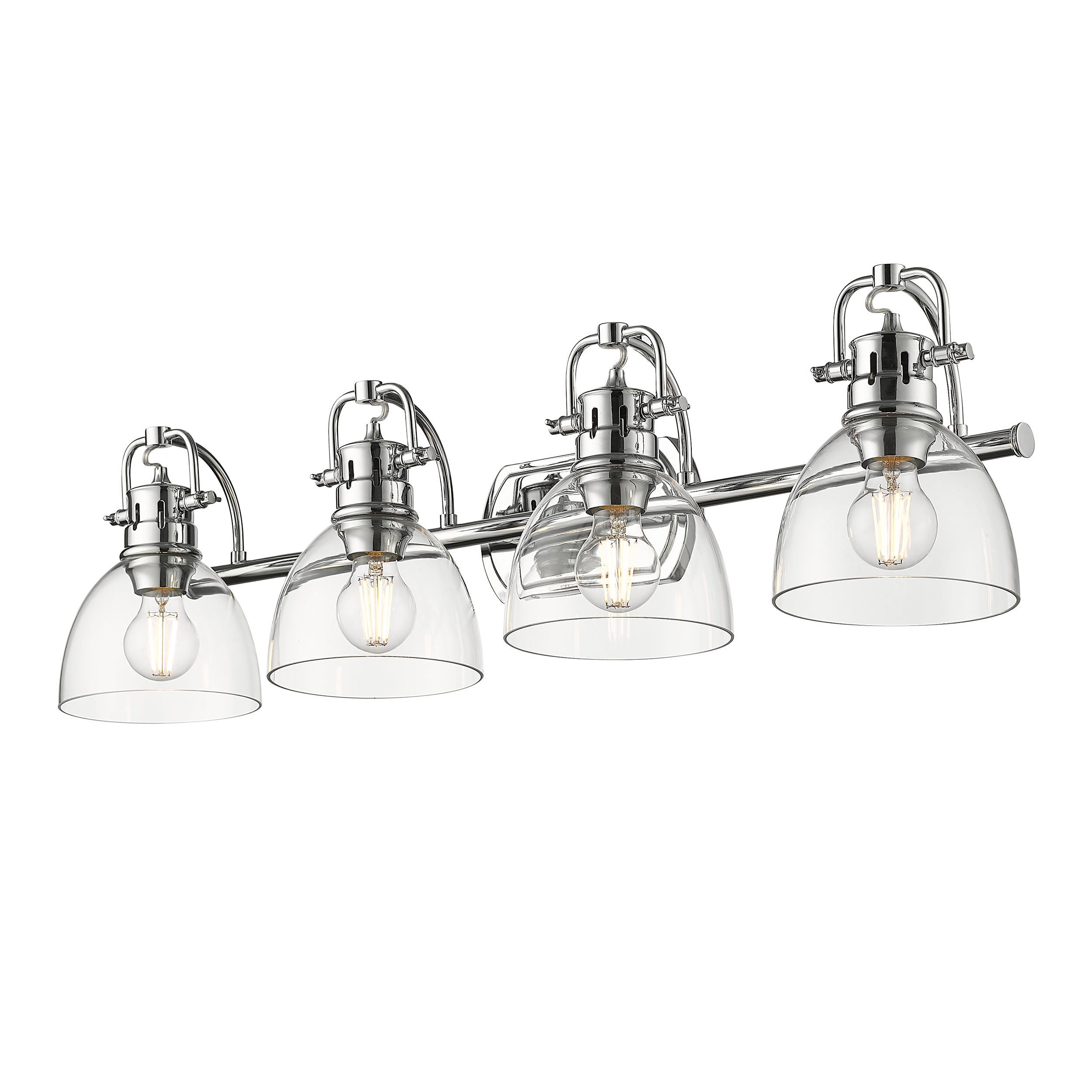 Yep by Golden Lighting Duncan 4-light Vanity in Chrome and Clear Glass