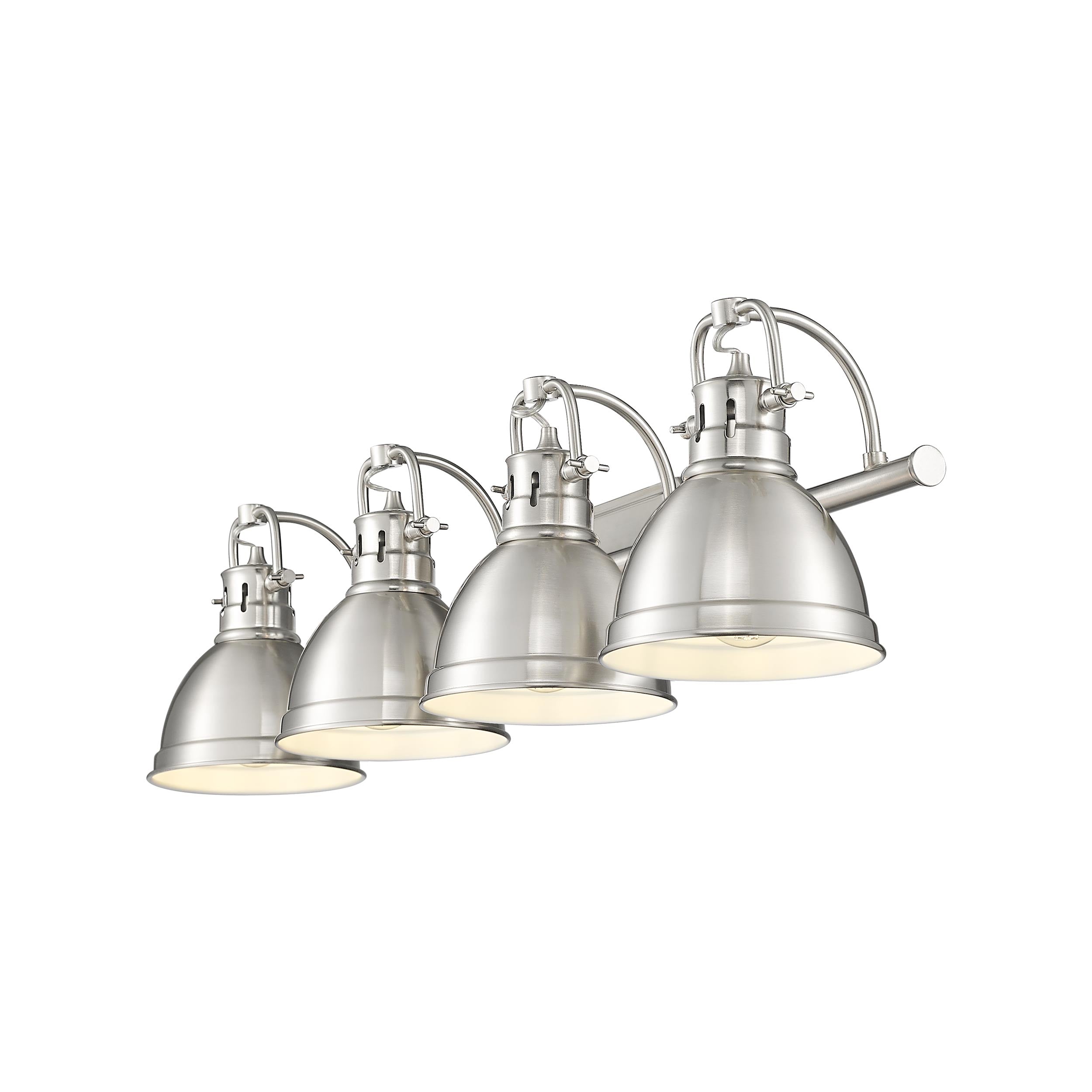 Duncan 4-Light Bath Vanity in Pewter with Pewter - Default Title - Golden Lighting