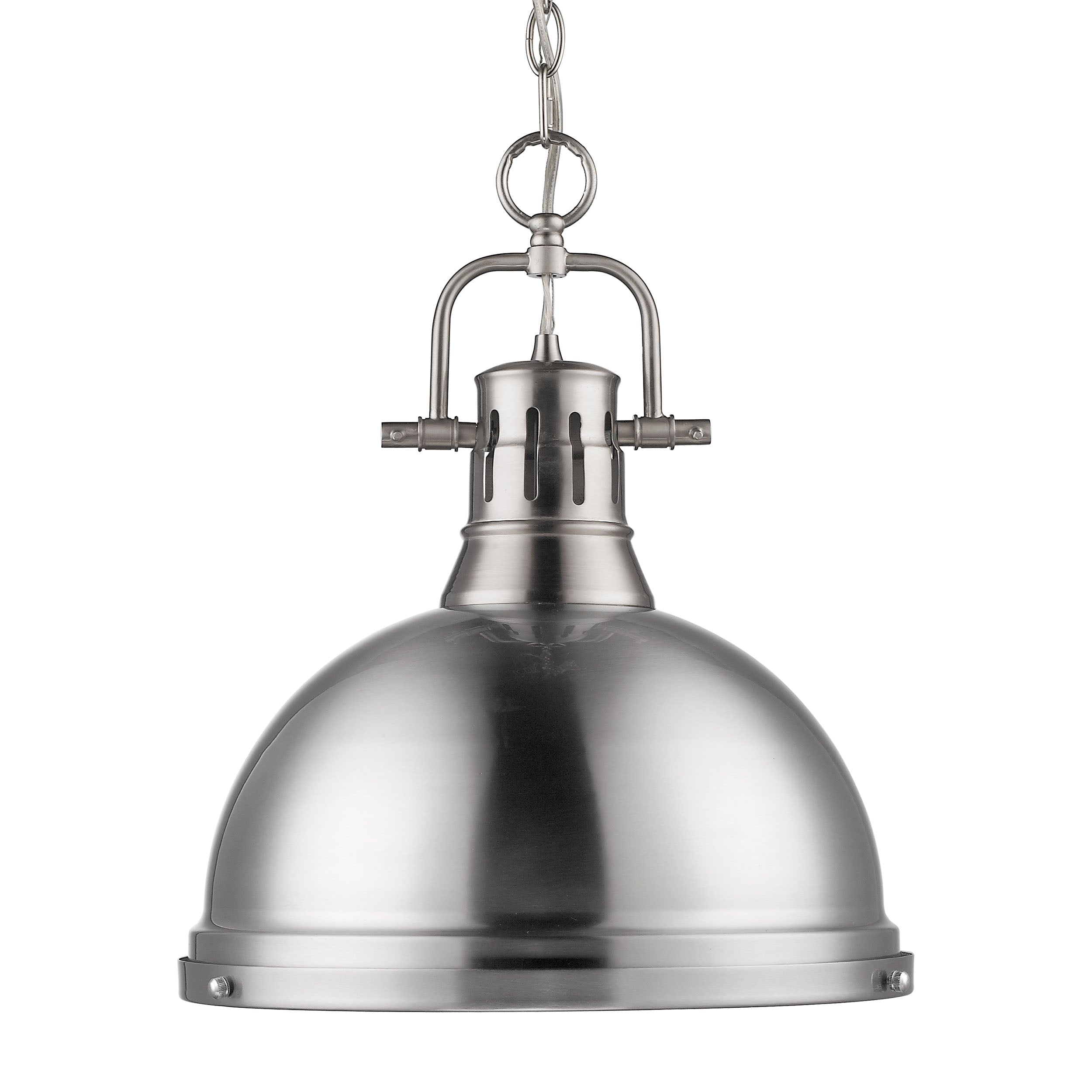 Yep by Golden Lighting Duncan 1-light 14in Chain Hung Pendant in Pewter - Default Title - Golden Lighting