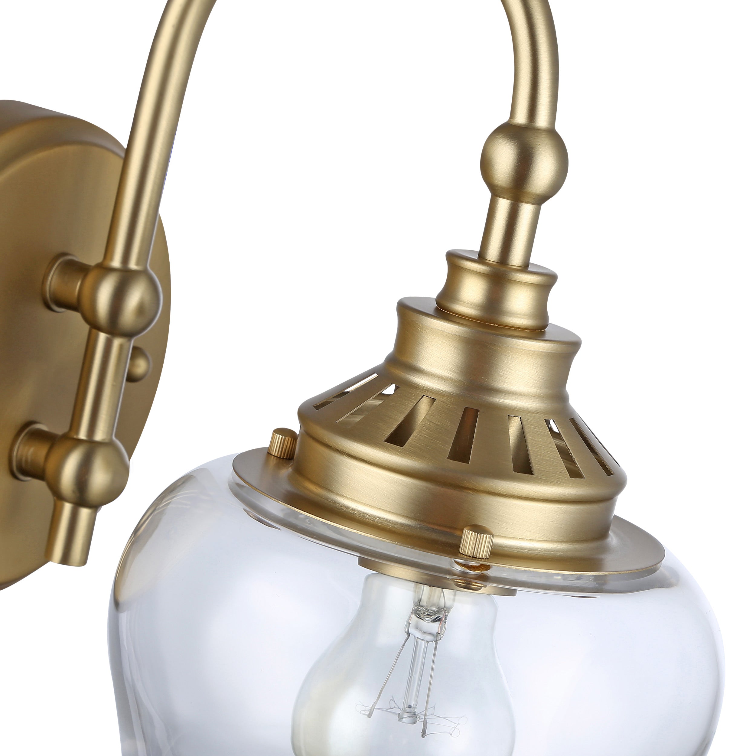 Wry Lighting Daphne 1-light Wall Sconce in Brushed Champagne Brass - Default Title - Golden Lighting