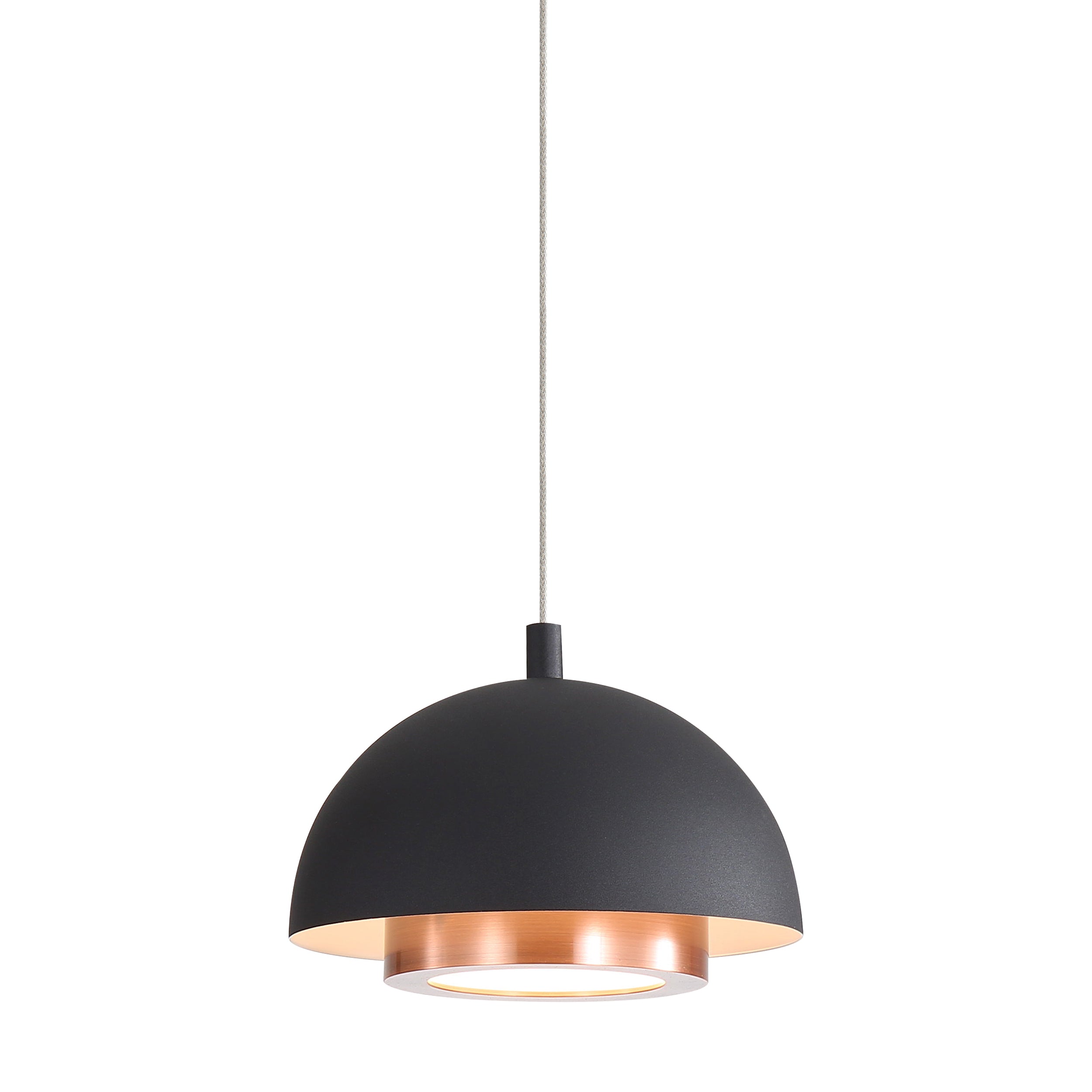 Solsken Integrated LED 7in Pendant in Sand Black