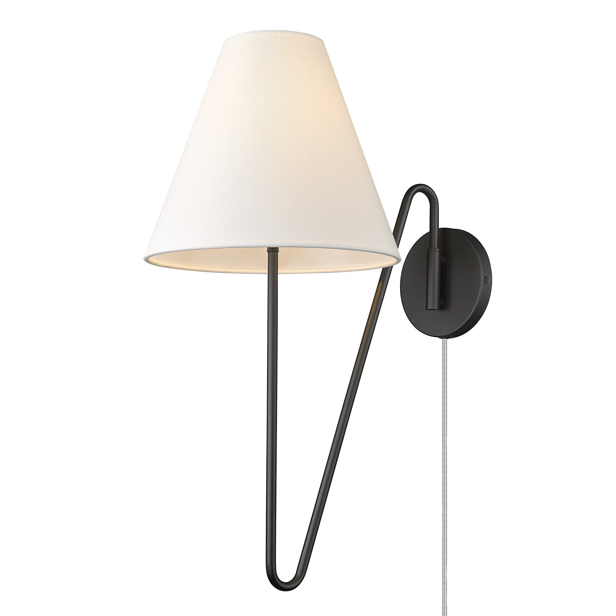 Yep by Golden Lighting Kennedy 1-light Swing Arm Wall Lamp in Natural Black