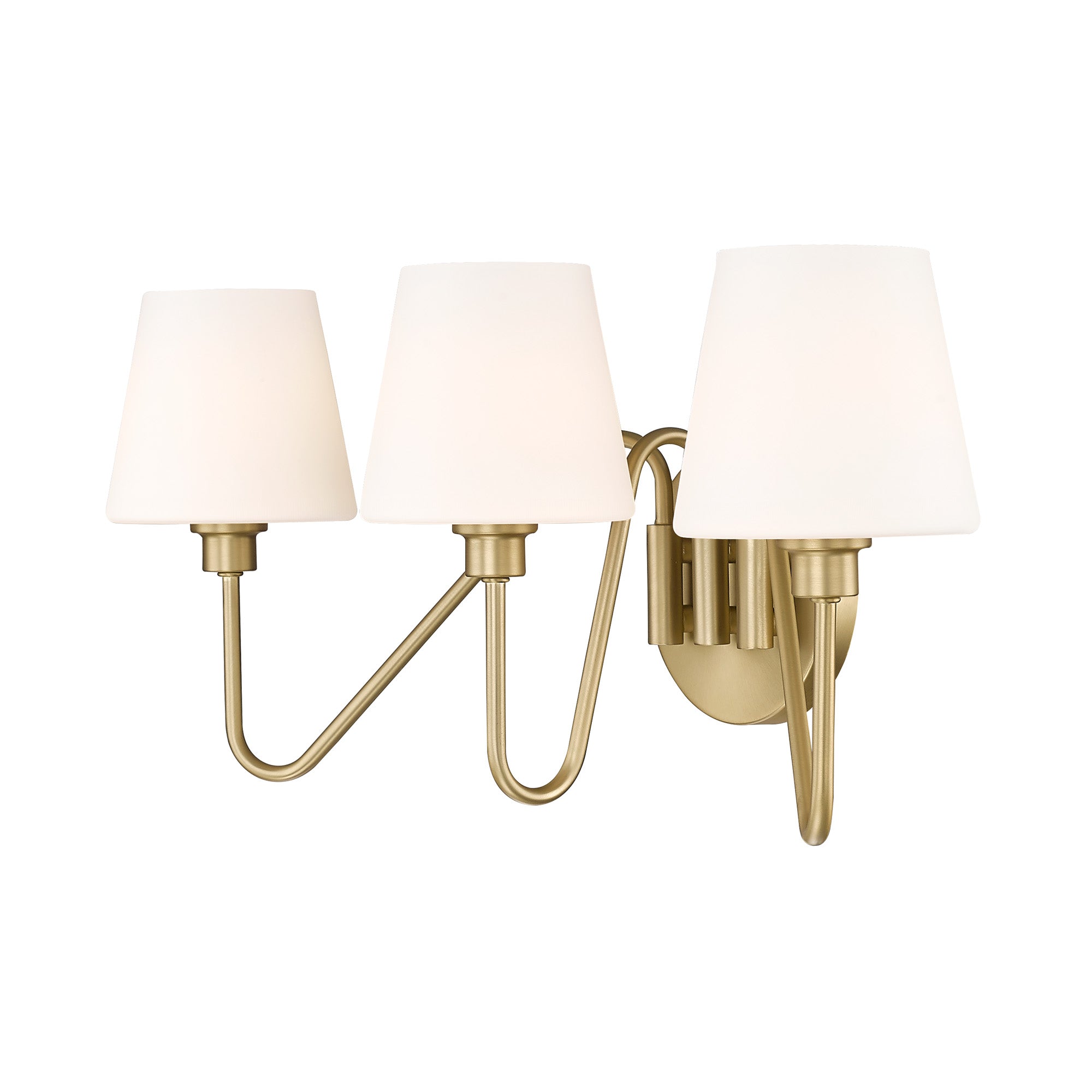 Yep by Golden Lighting Kennedy 3-light Vanity in Brushed Champagne Brass - - Golden Lighting