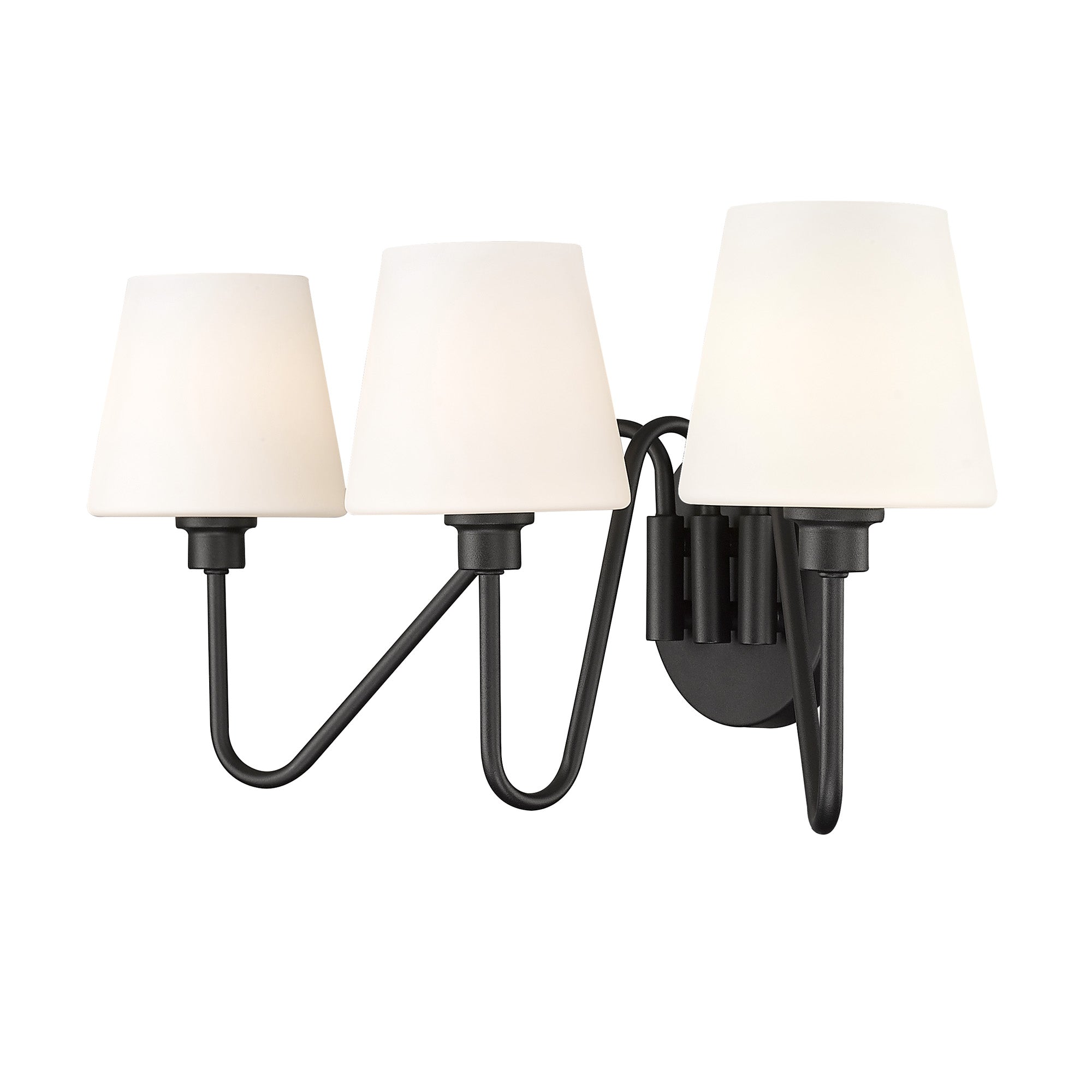 Yep by Golden Lighting Kennedy 3-light Vanity in Natural Black - - Golden Lighting