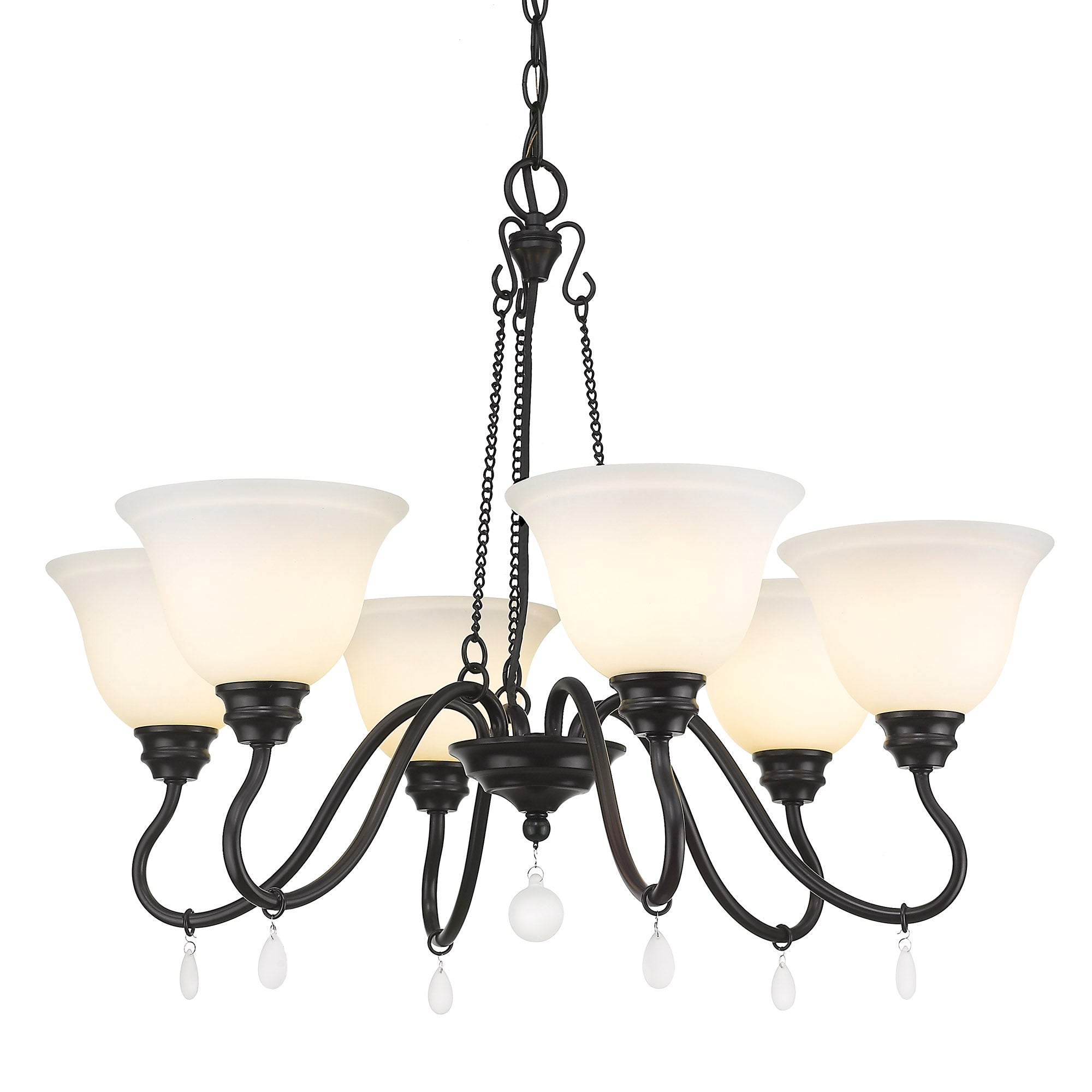 Donya 6-light Chandelier in Matte Black
