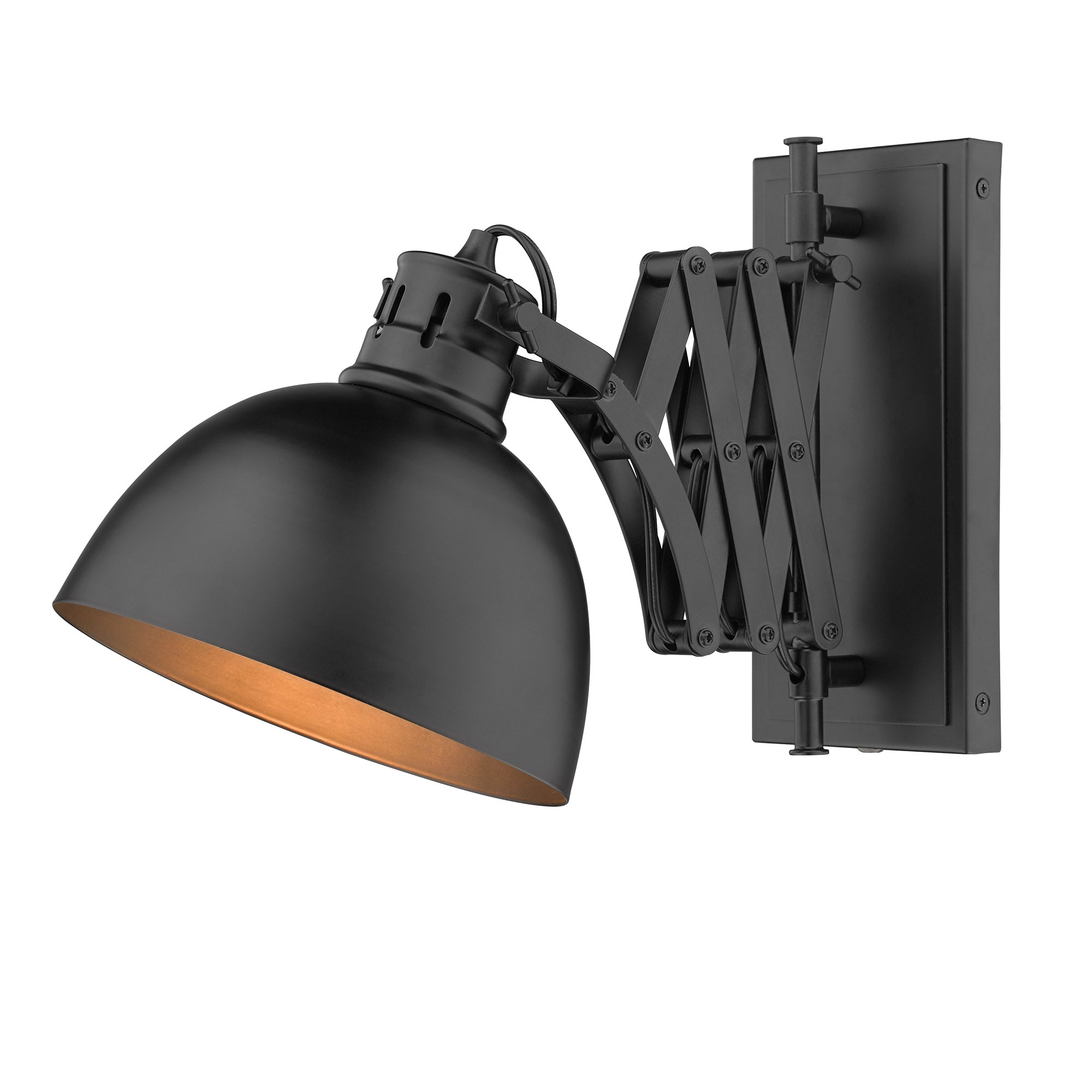 Hawthorn 1-light Swing Arm Wall Lamp in Matte Black