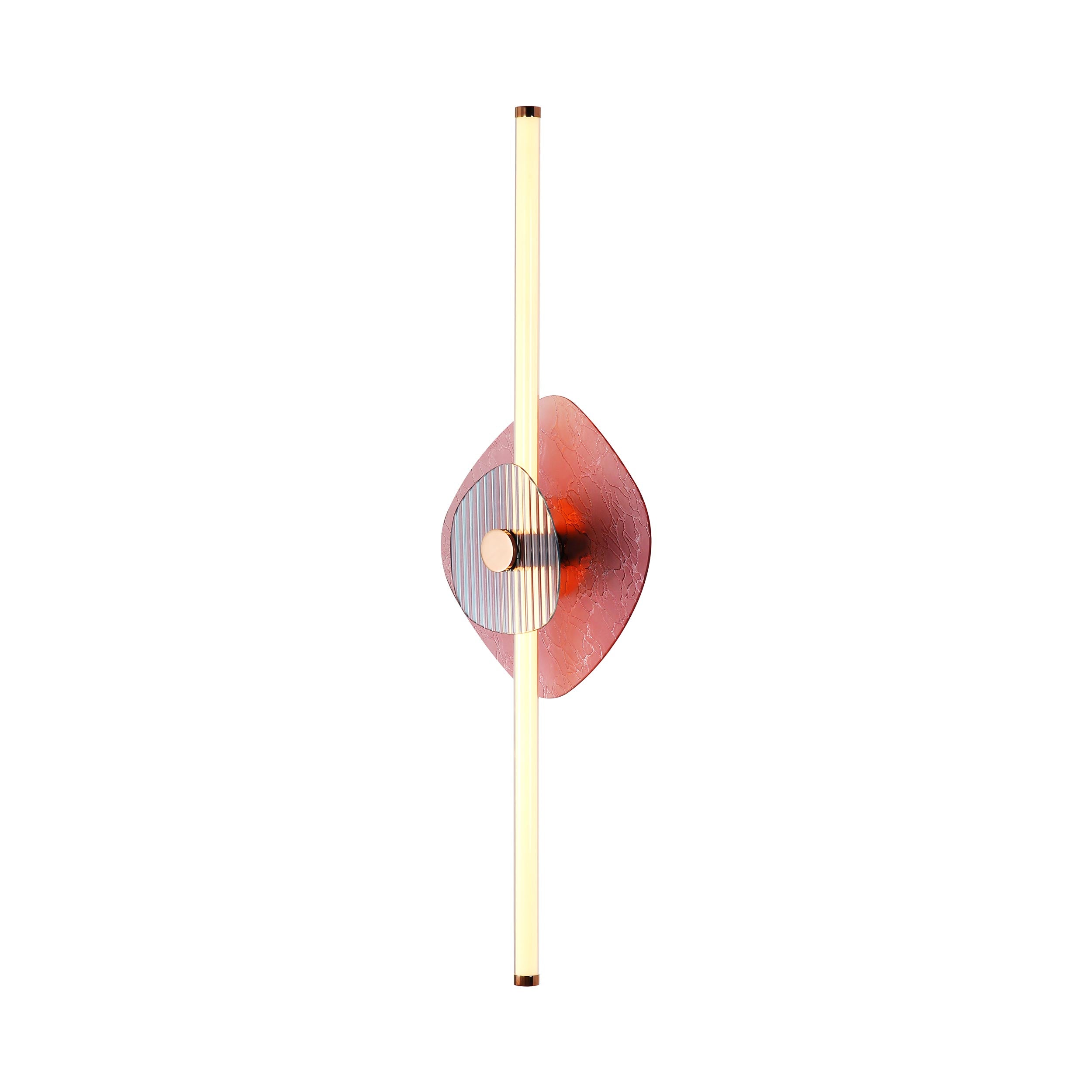 Yep by Golden Lighting Colorella LED Wall Sconce in Rose Gold with Purple and Blue Glass - - Golden Lighting