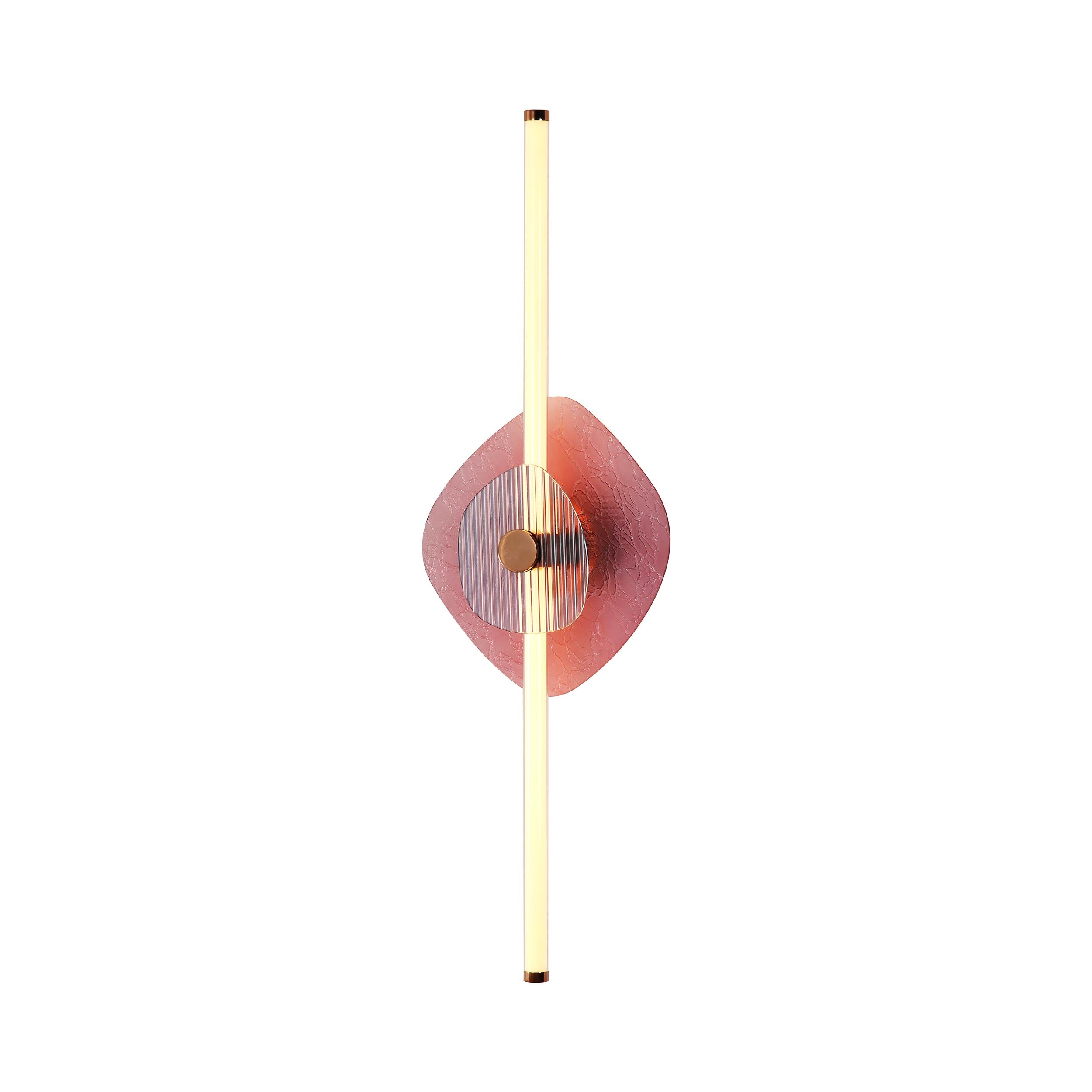 Yep by Golden Lighting Colorella LED Wall Sconce in Rose Gold with Purple and Blue Glass