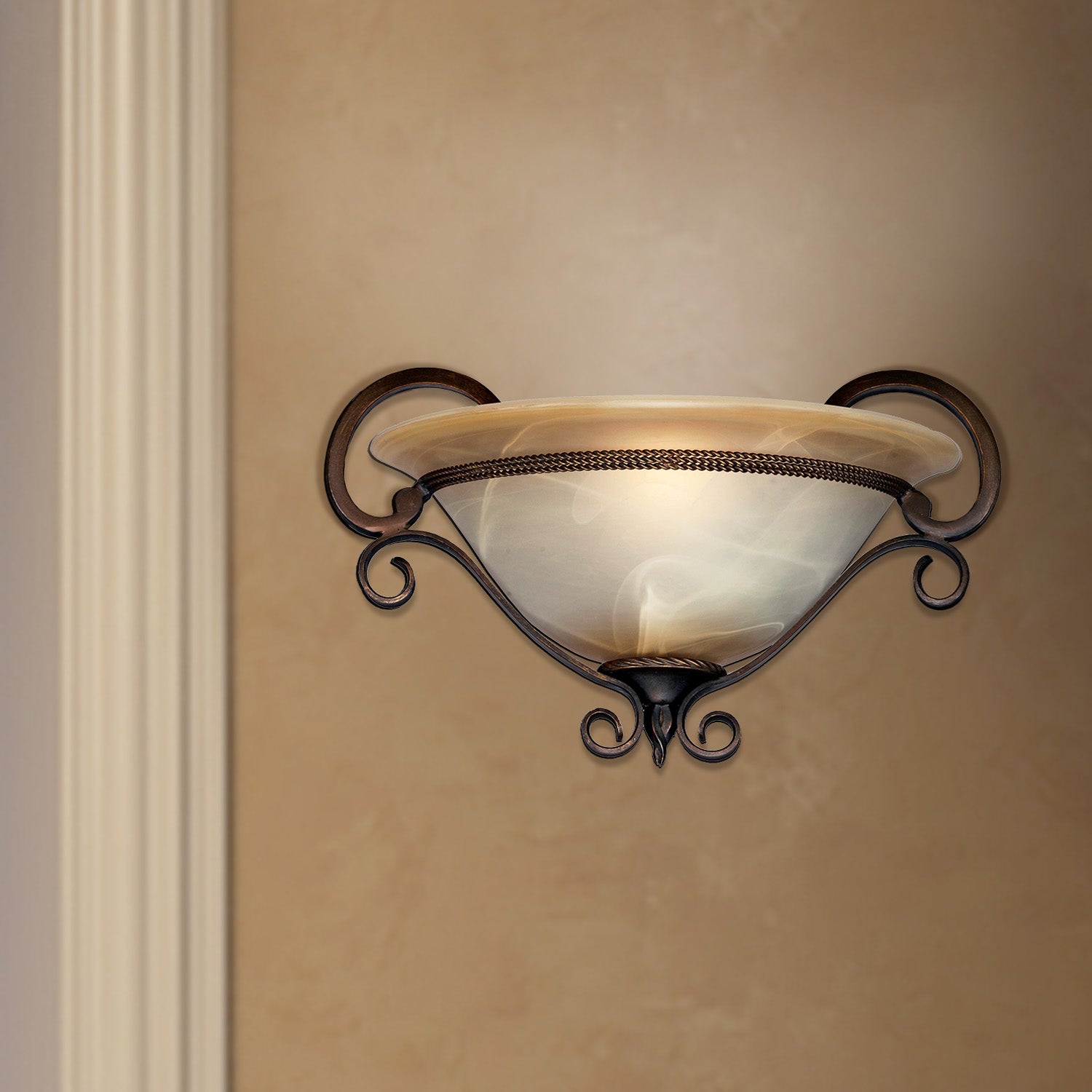 Meridian 1-light Wall Sconce in Golden Bronze