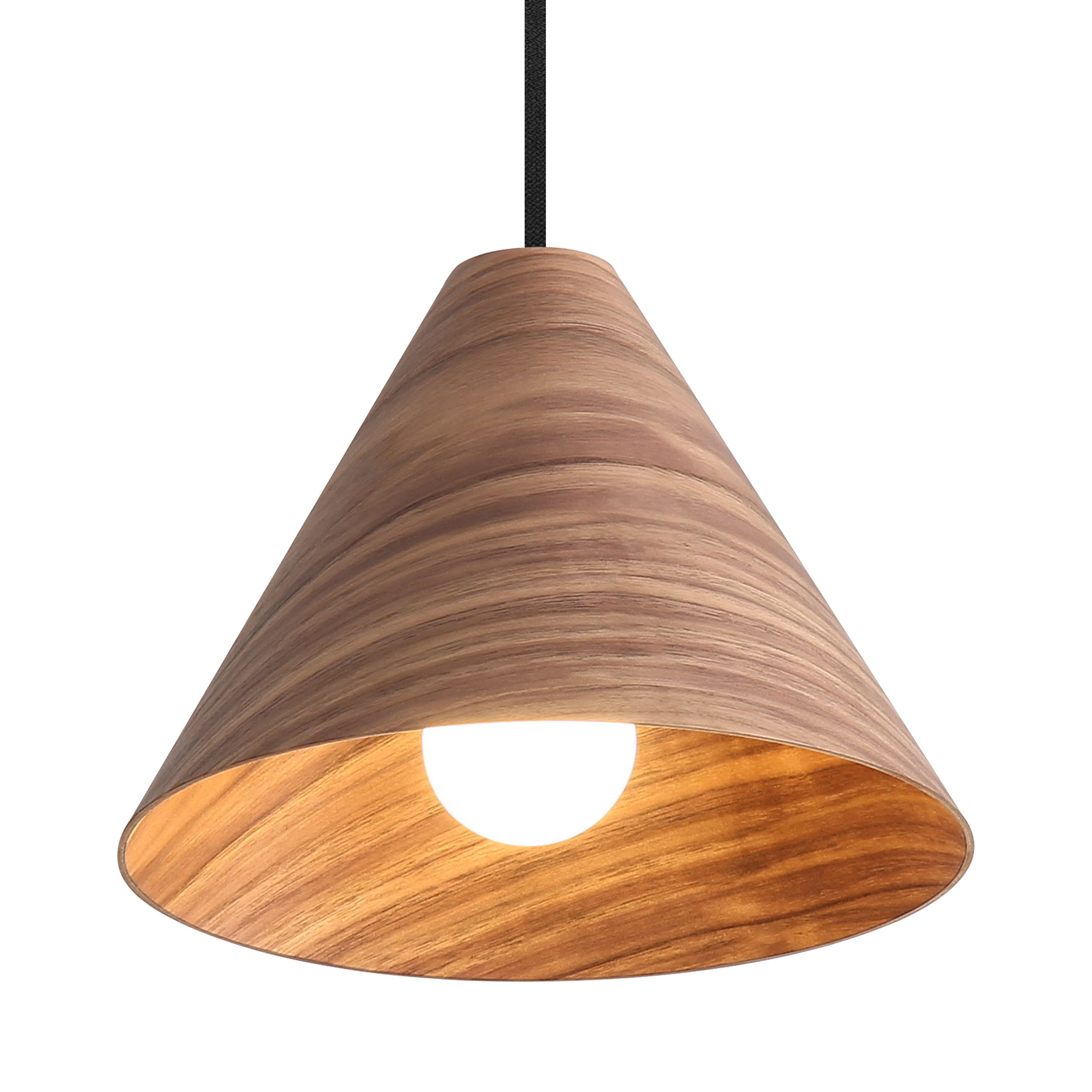Golden Lighting Conique 1-light 10in Pendant in Dark Walnut