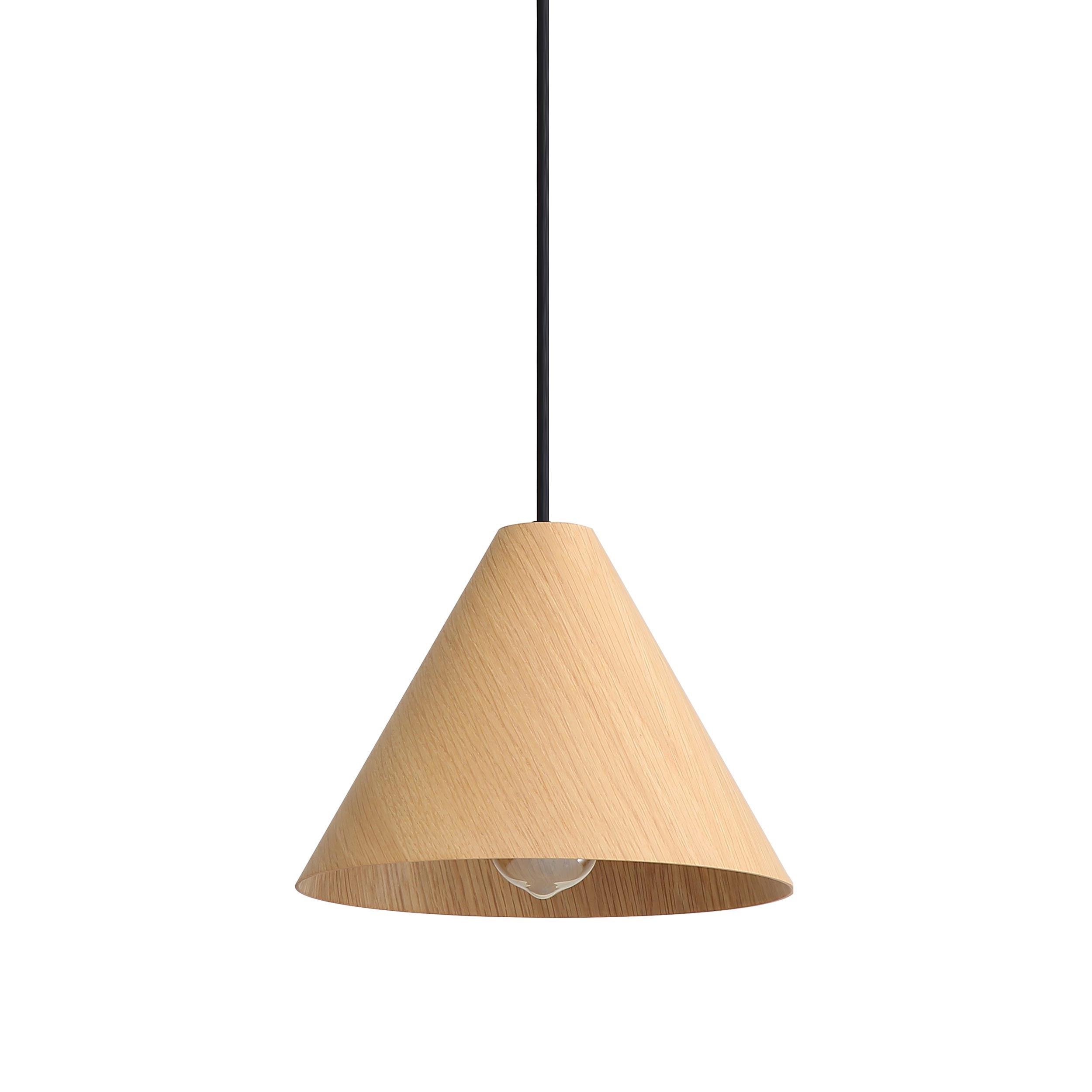 Conique 1-Light Mini Pendant in Light Walnut - - Golden Lighting