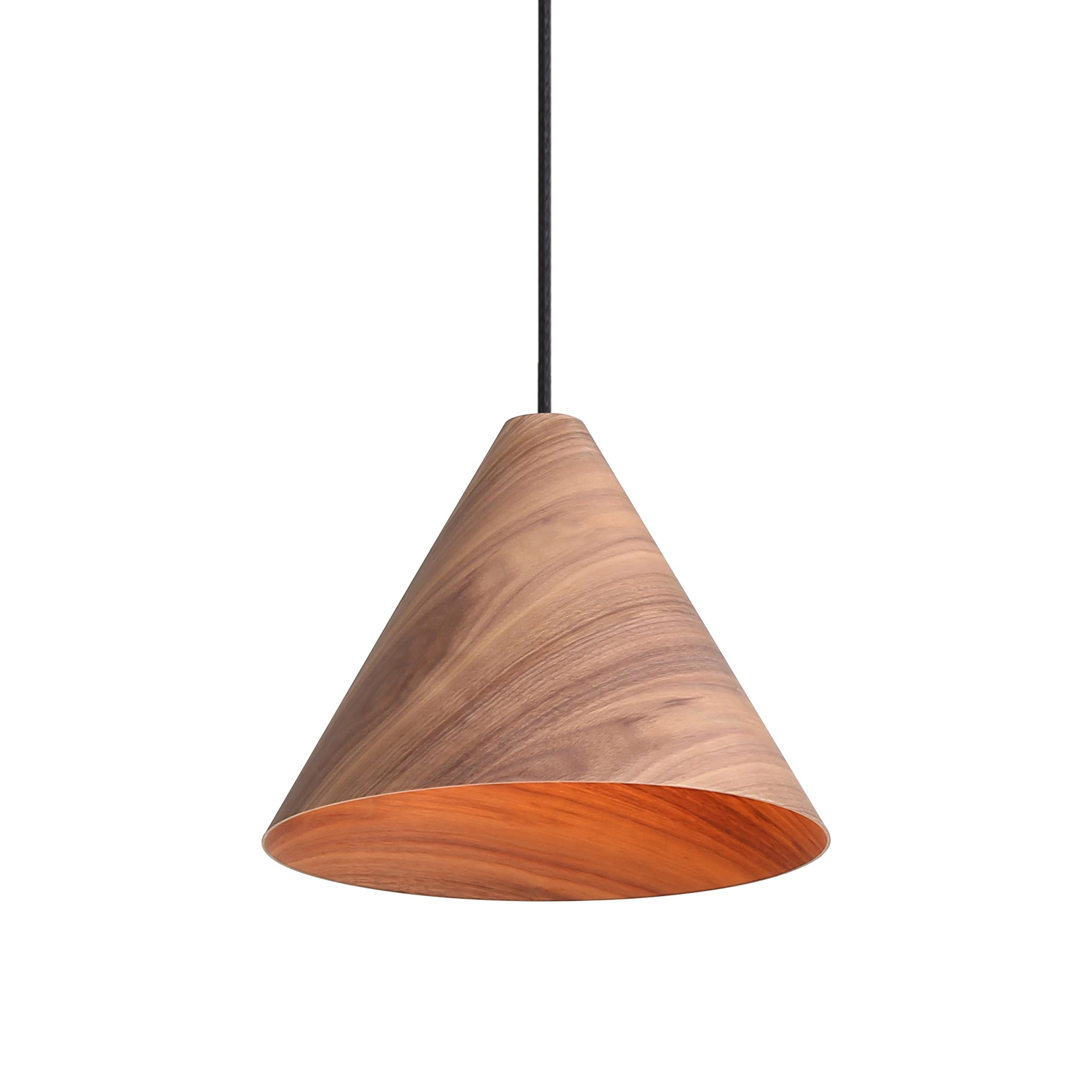 Conique 1-Light Pendant in Dark Walnut - Default Title - Golden Lighting