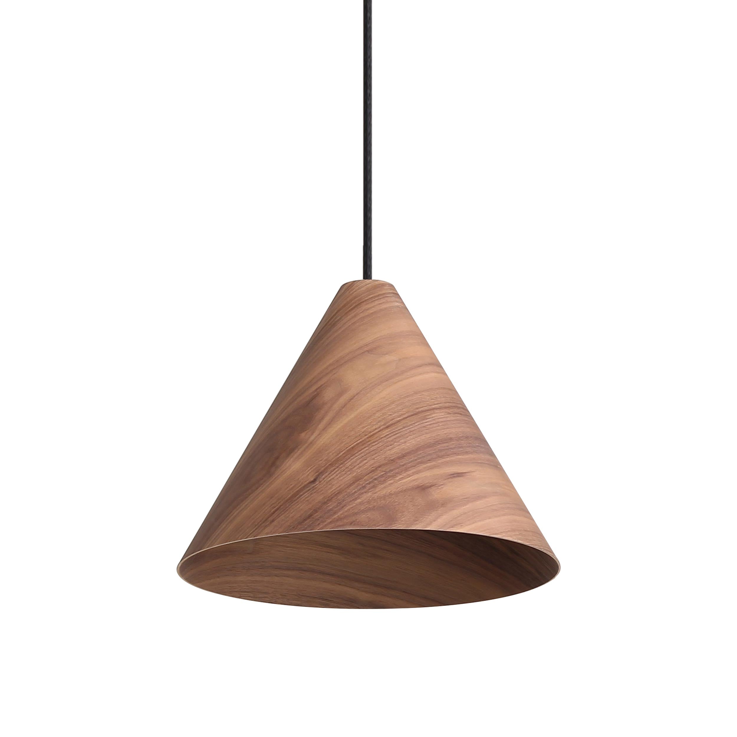 Conique 1-Light Pendant in Dark Walnut - - Golden Lighting