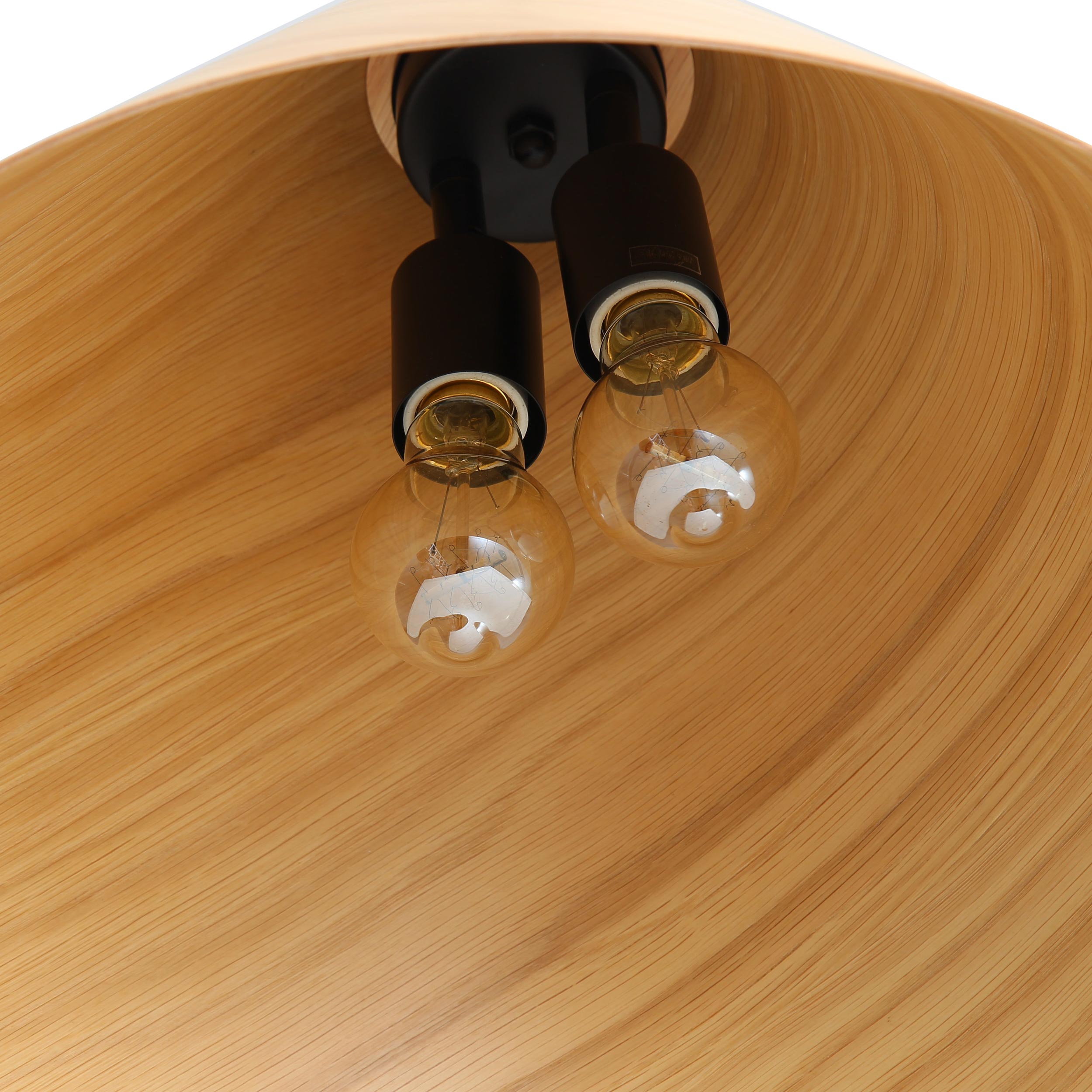 Golden Lighting Conique 2-light Pendant in Light Walnut - - Golden Lighting