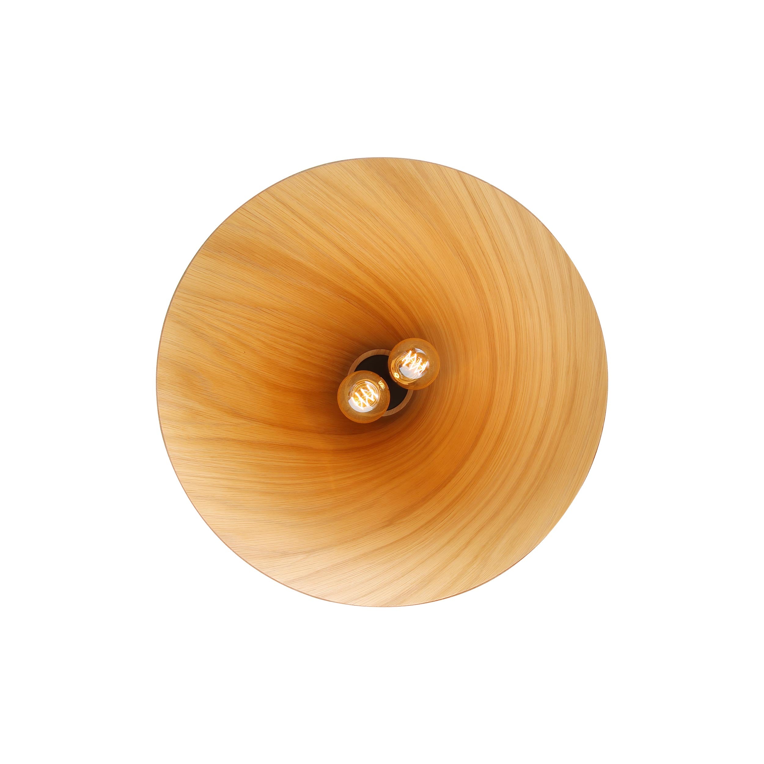 Golden Lighting Conique 2-light Pendant in Light Walnut - - Golden Lighting