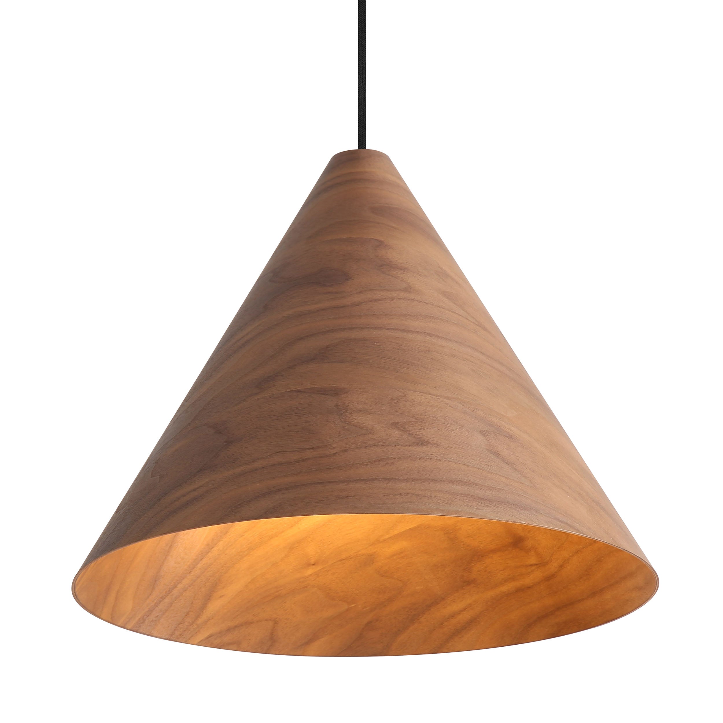 Golden Lighting Conique 2-light Pendant in Dark Walnut