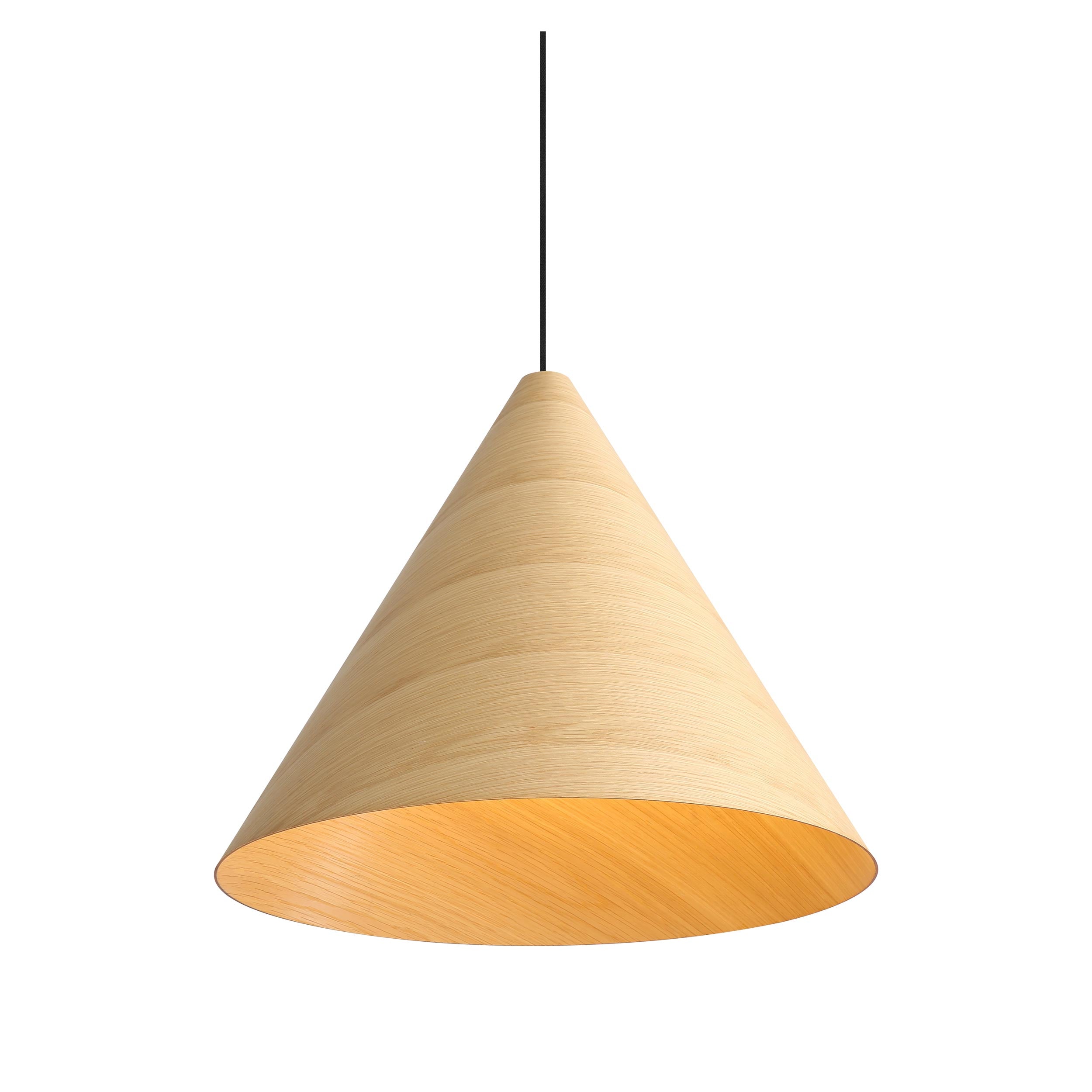 Golden Lighting Conique 3-light Pendant in Light Walnut - - Golden Lighting