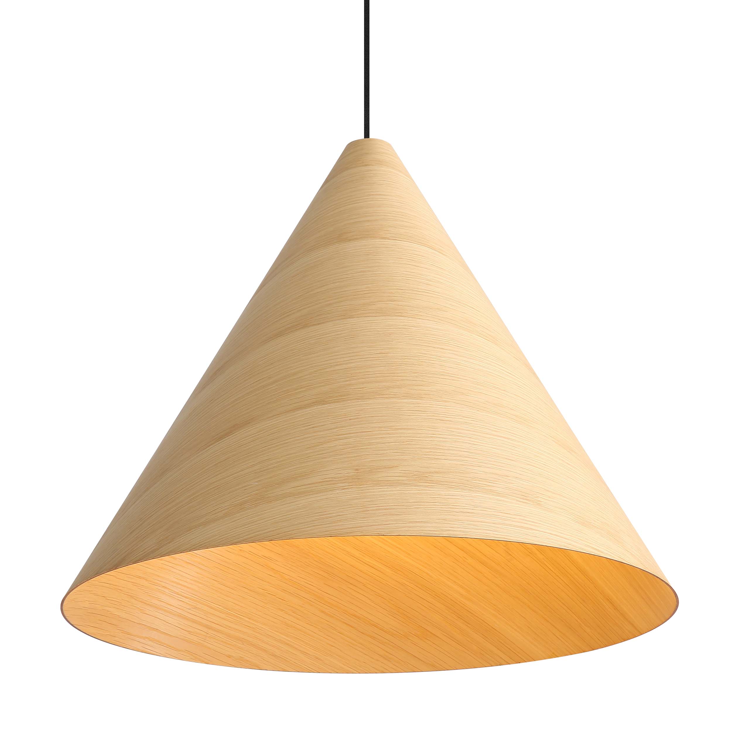 Golden Lighting Conique 3-light Pendant in Light Walnut - - Golden Lighting