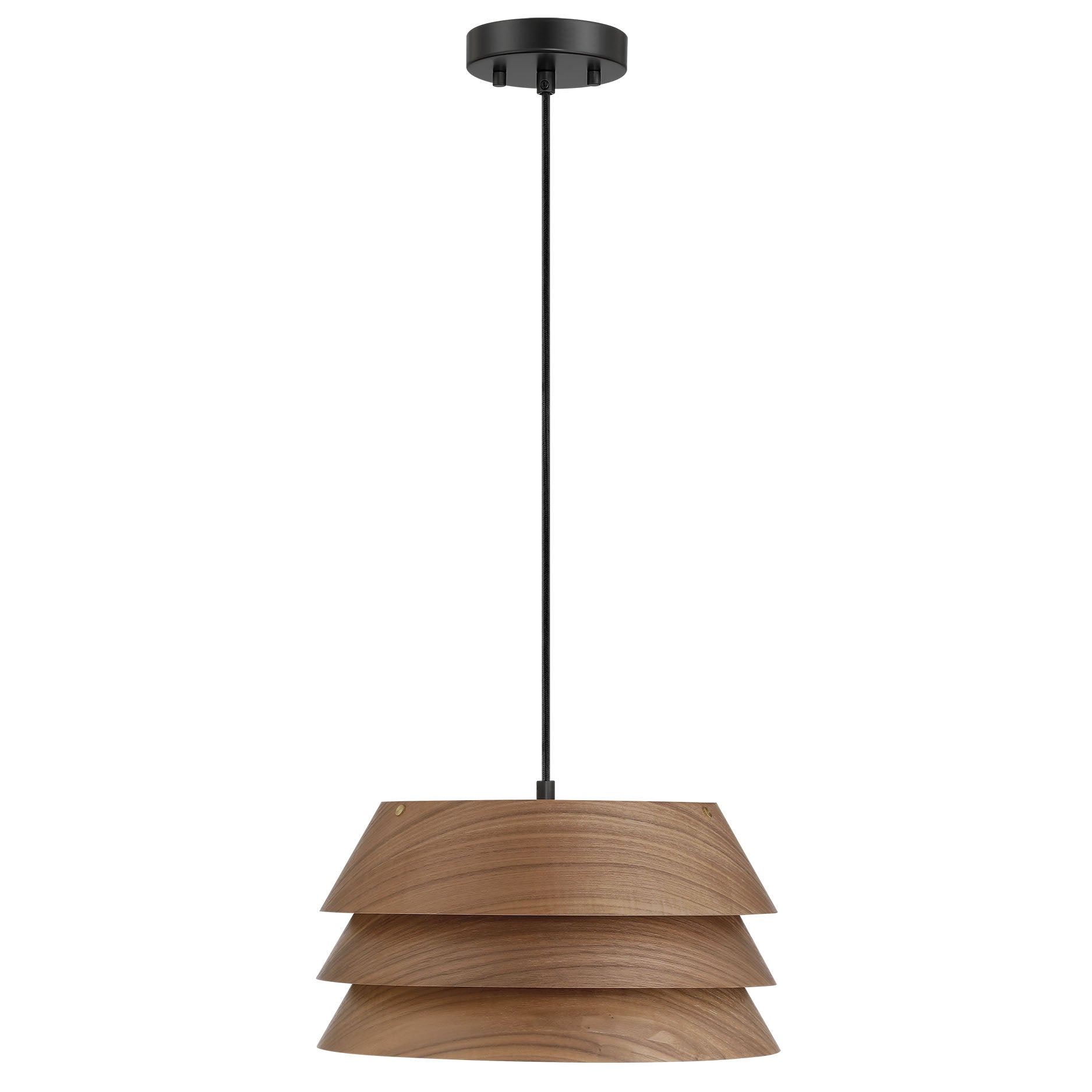 Golden Lighting Aalto 1-light 6" Pendant in Dark Walnut - - Golden Lighting