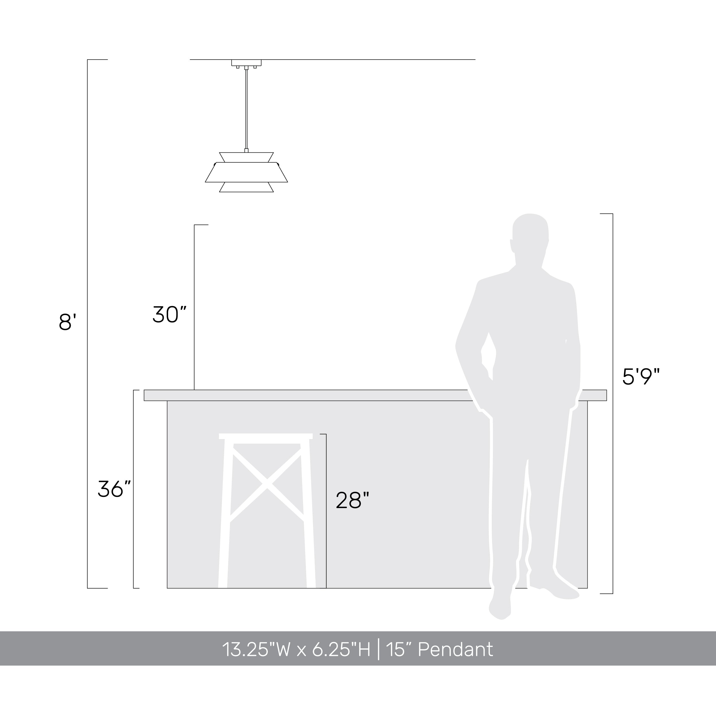 Golden Lighting Aalto 1-light 13" Pendant in Light and Dark Walnut - - Golden Lighting
