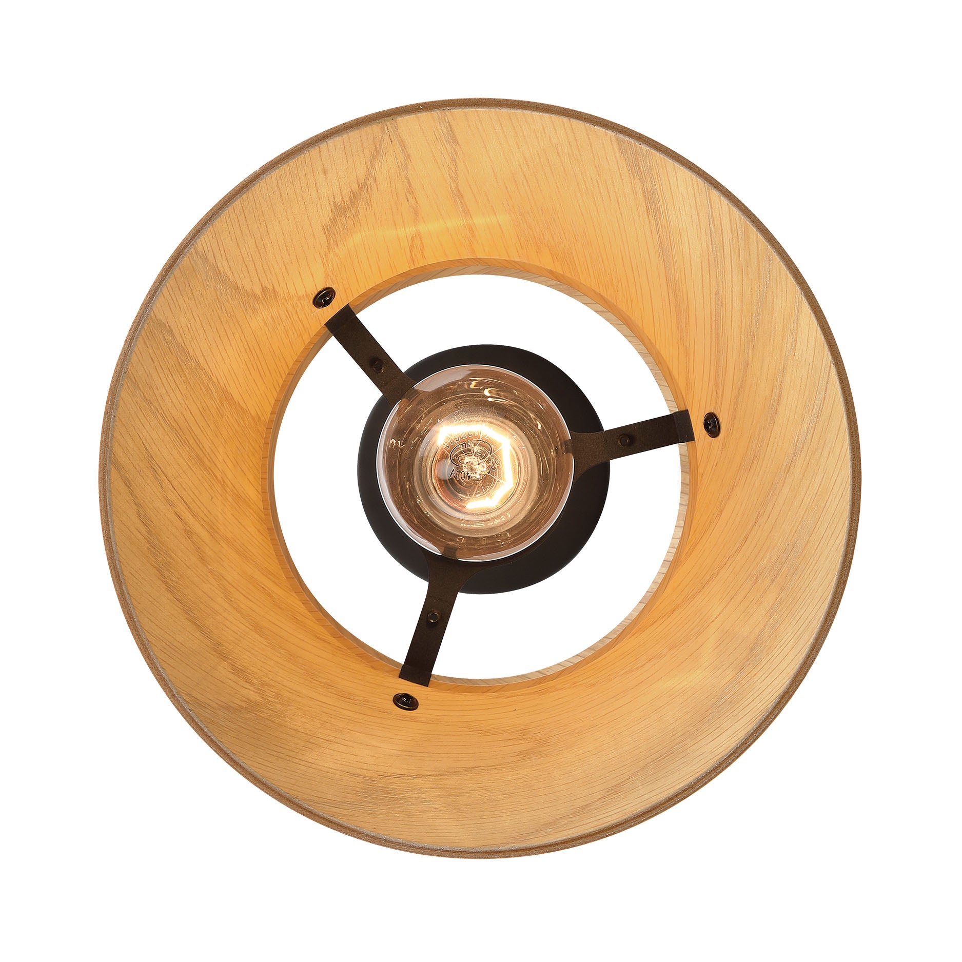 Golden Lighting Aalto 1-light Pendant in Light Walnut - - Golden Lighting