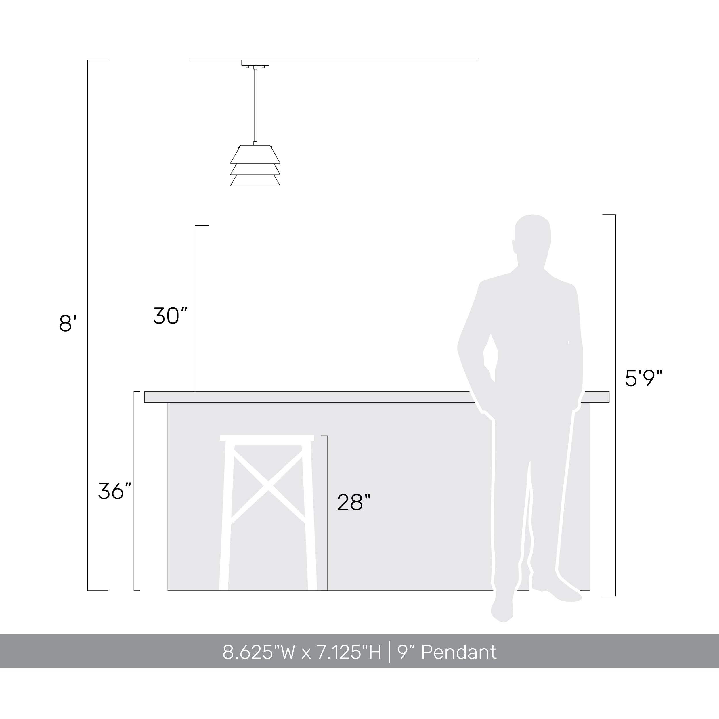Golden Lighting Aalto 1-light Pendant in Light Walnut - - Golden Lighting