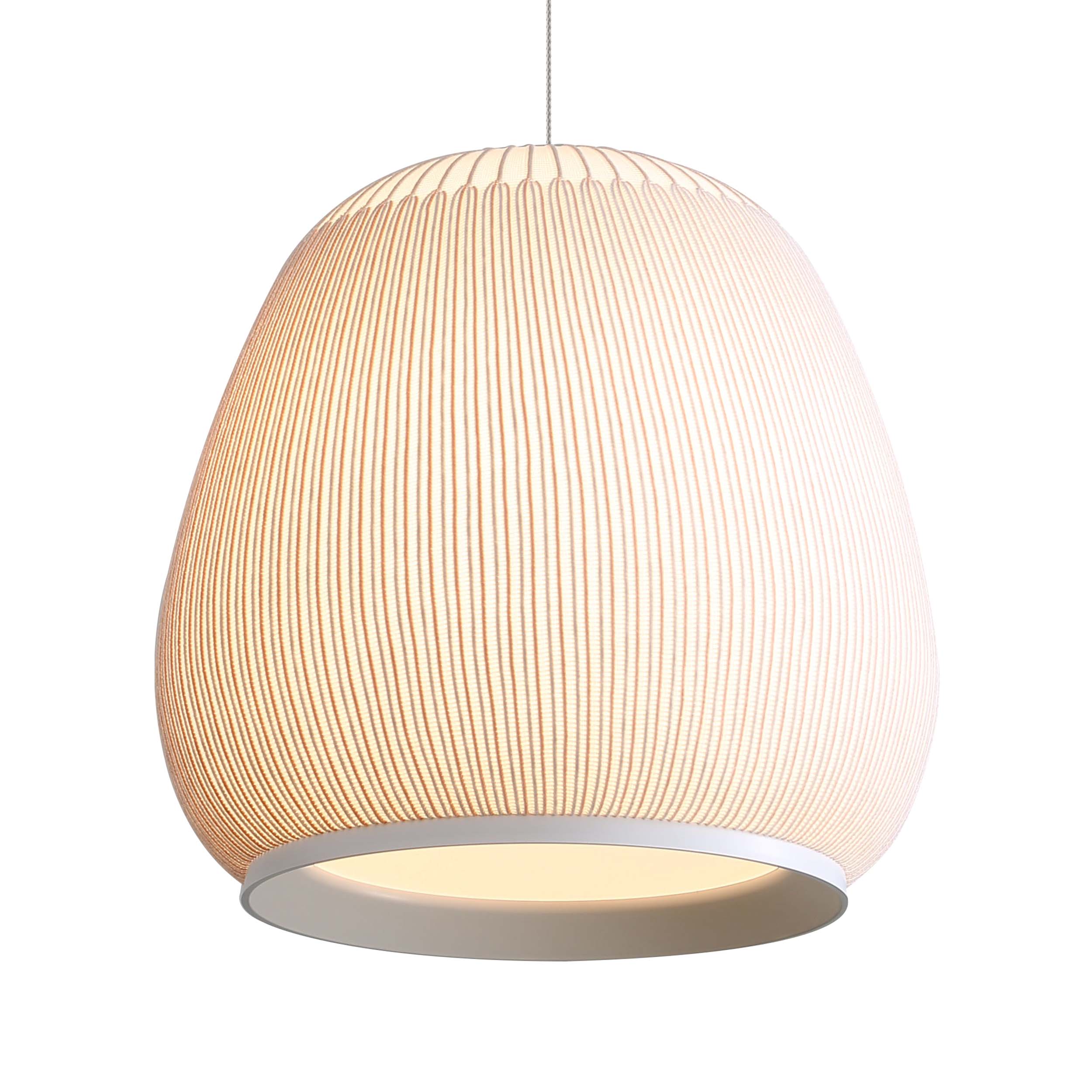 Golden Lighting Tela Integrated LED 18in Pendant in Sand Yellow