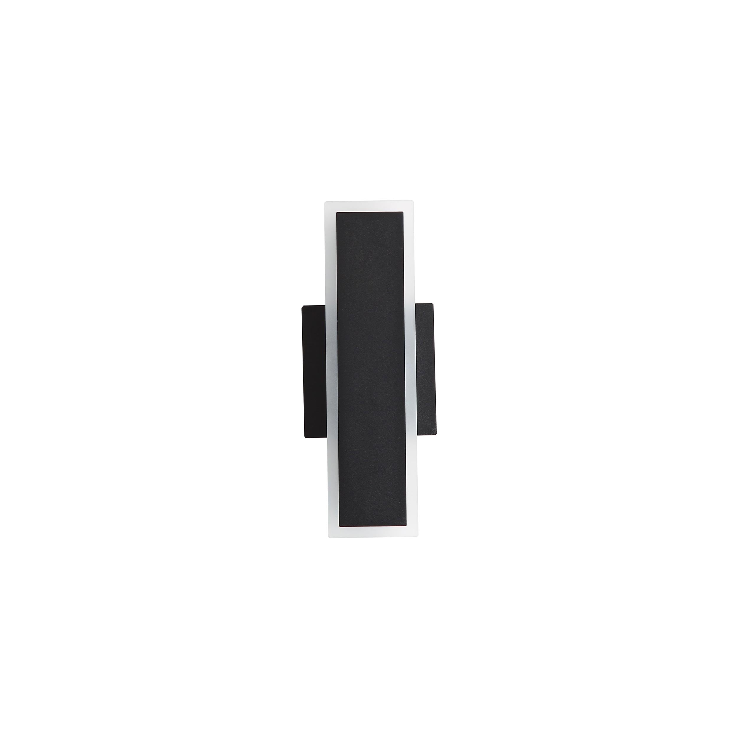 Obsidian LED 12" Wall Sconce - Outdoor in Sand Black - - Golden Lighting