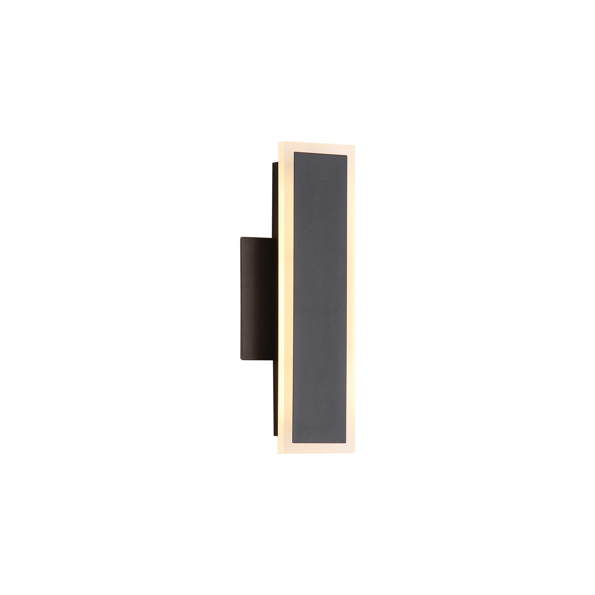 Obsidian LED 12" Wall Sconce - Outdoor in Sand Black - Default Title - Golden Lighting