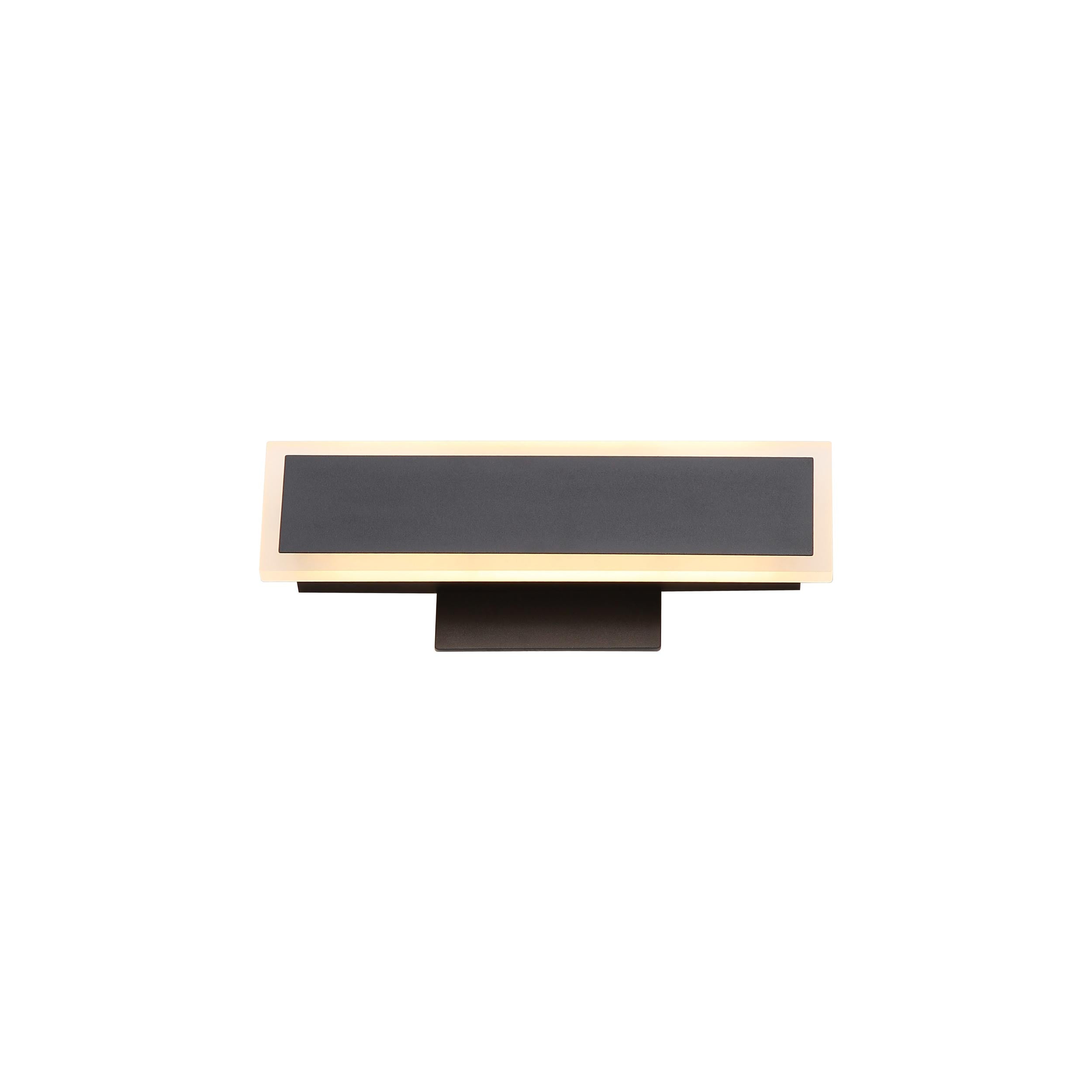Golden Lighting Obsidian Integrated LED 12in Outdoor Wall in Sand Black - - Golden Lighting