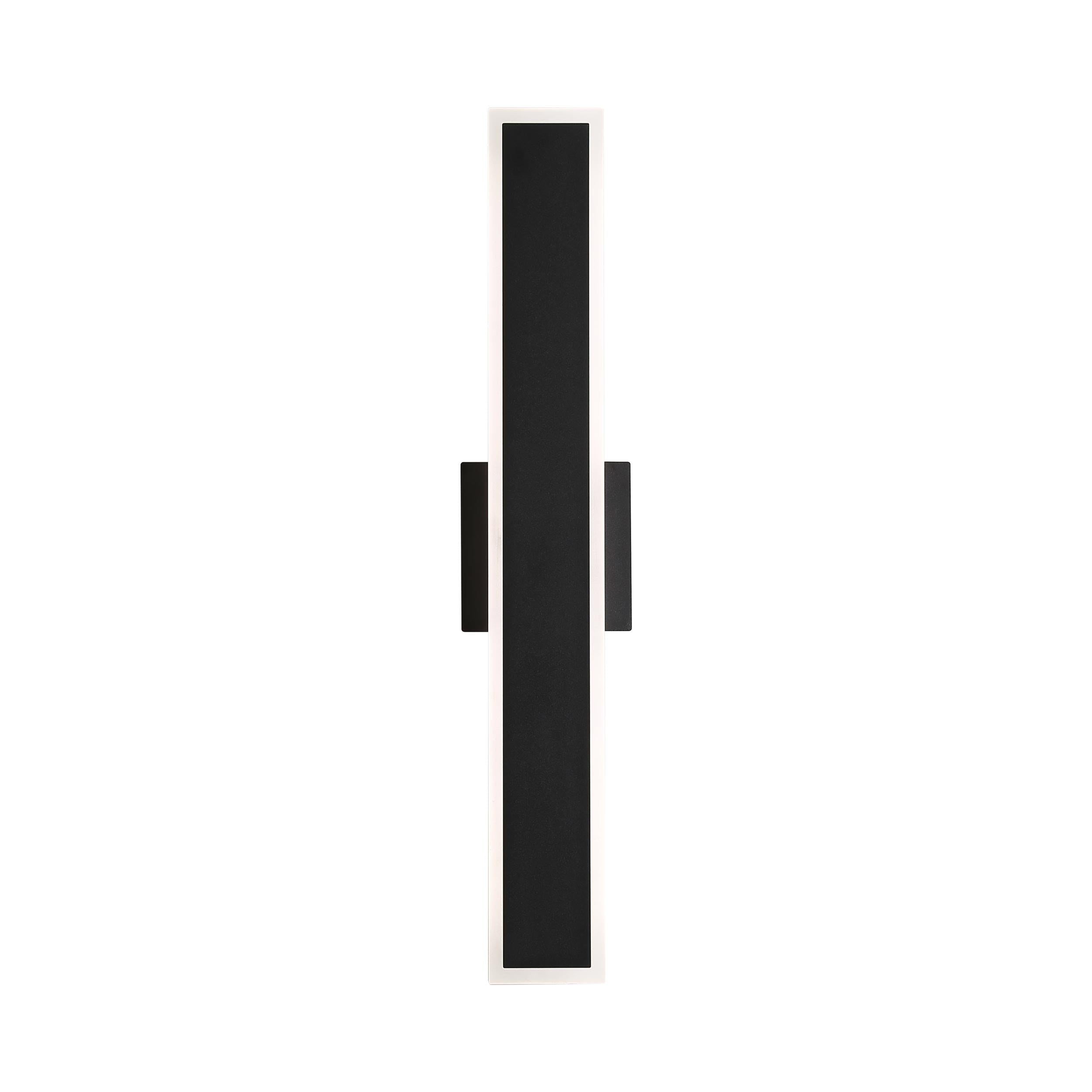 Golden Lighting Obsidian Integrated LED 24in Outdoor Wall in Sand Black - - Golden Lighting