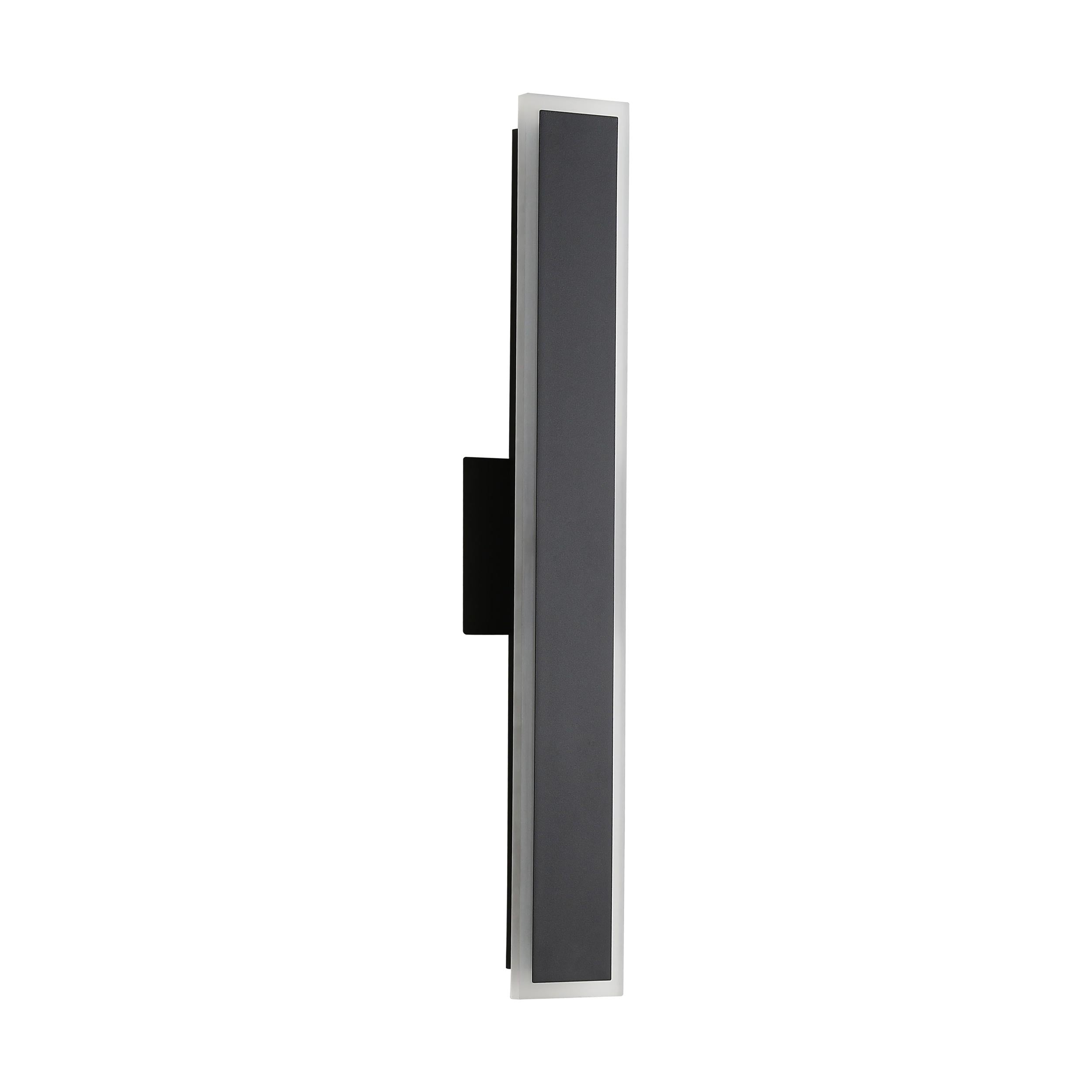 Golden Lighting Obsidian Integrated LED 24in Outdoor Wall in Sand Black - - Golden Lighting