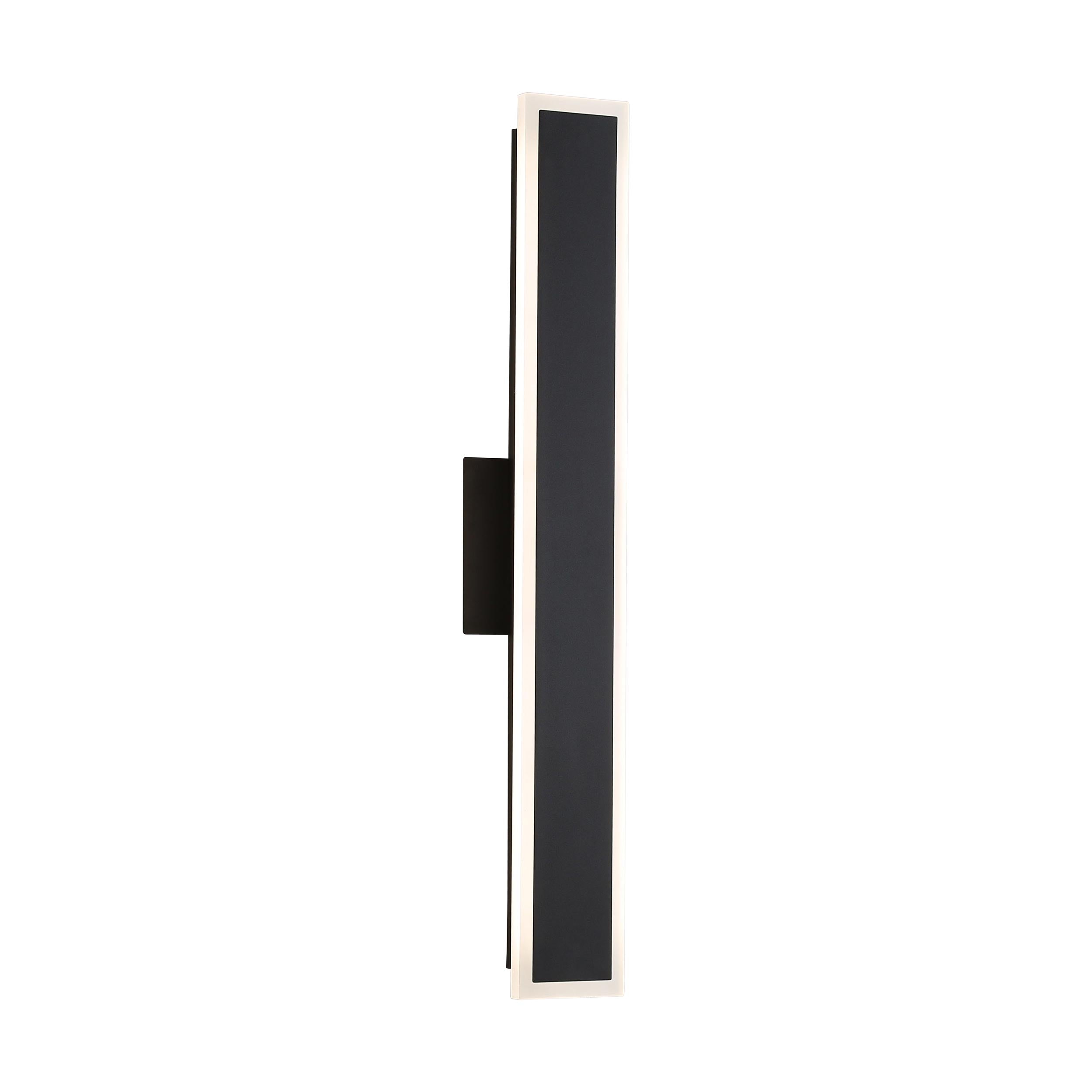 Golden Lighting Obsidian Integrated LED 24in Outdoor Wall in Sand Black - - Golden Lighting