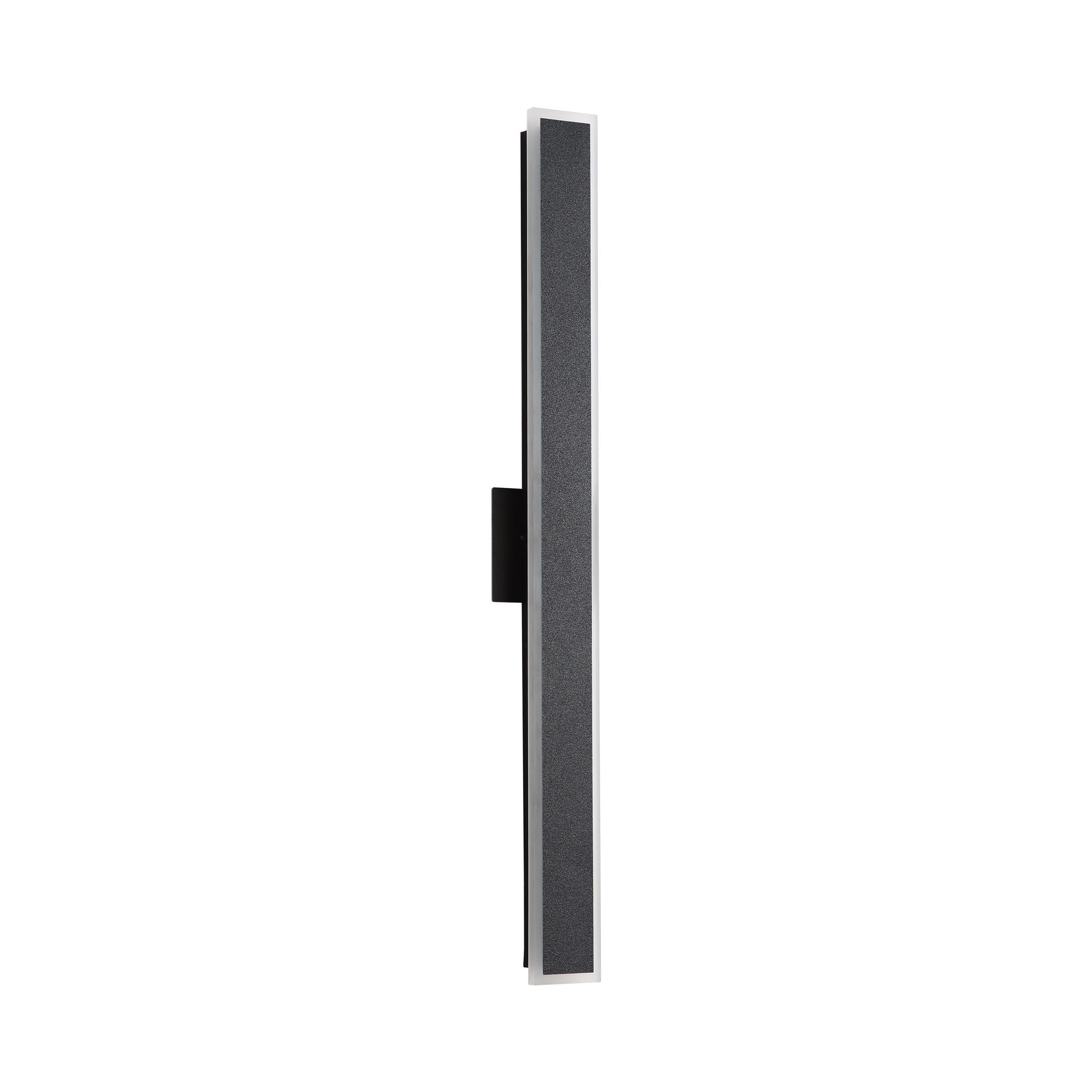 Golden Lighting Obsidian Integrated LED 35in Outdoor Wall in Sand Black - - Golden Lighting