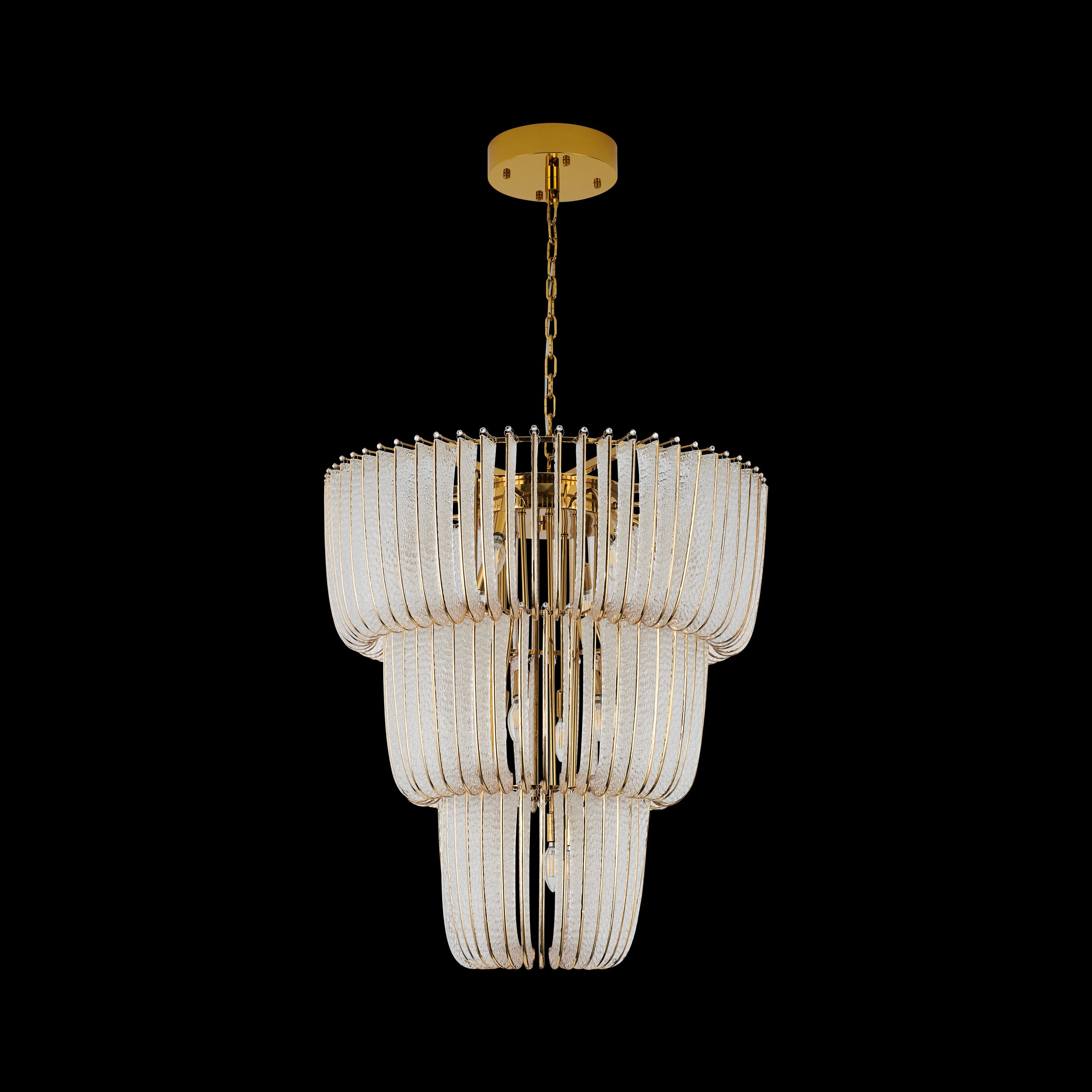 Ziva by Golden Lighting Shahi 17-light Chandelier in Titanium Gold