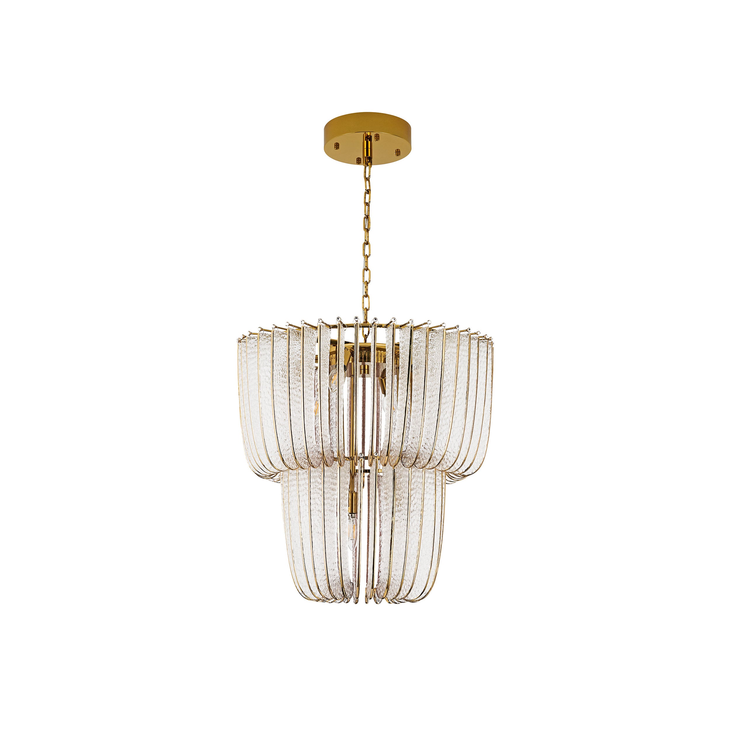Ziva by Golden Lighting Shahi 9-light Chandelier in Titanium Gold - - Golden Lighting