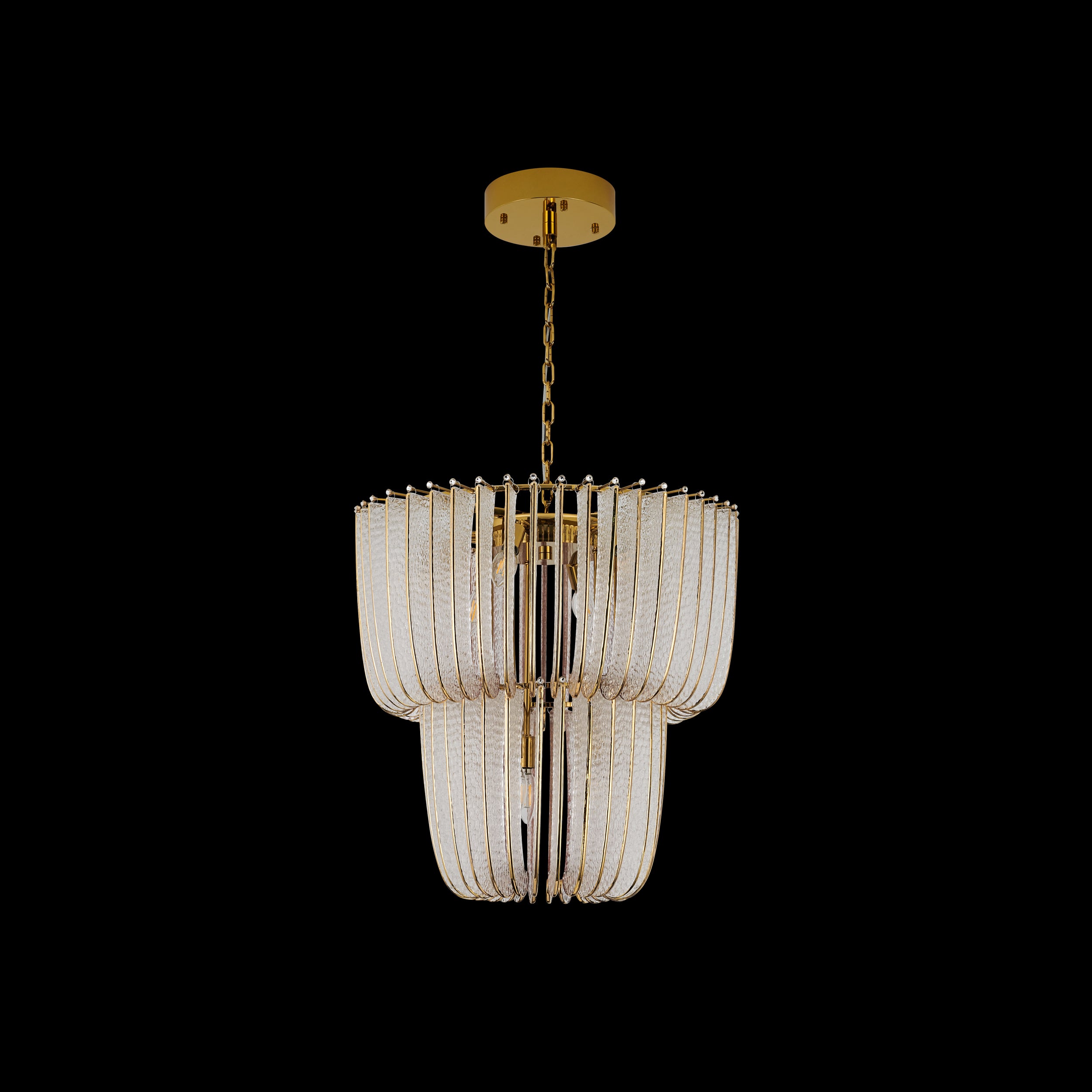 Ziva by Golden Lighting Shahi 9-light Chandelier in Titanium Gold