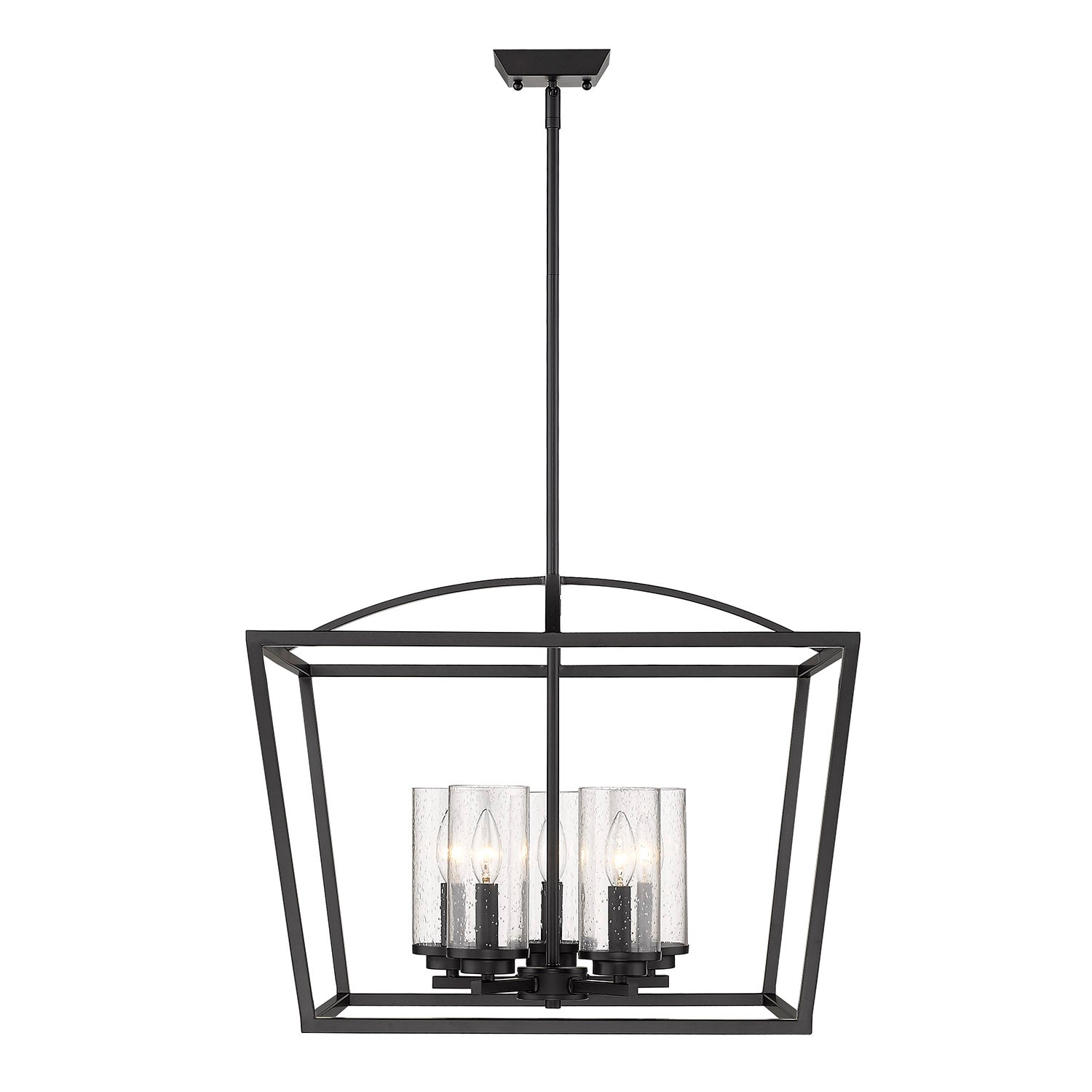 Golden Lighting Mercer 5-light Chandelier in Matte Black - - Golden Lighting