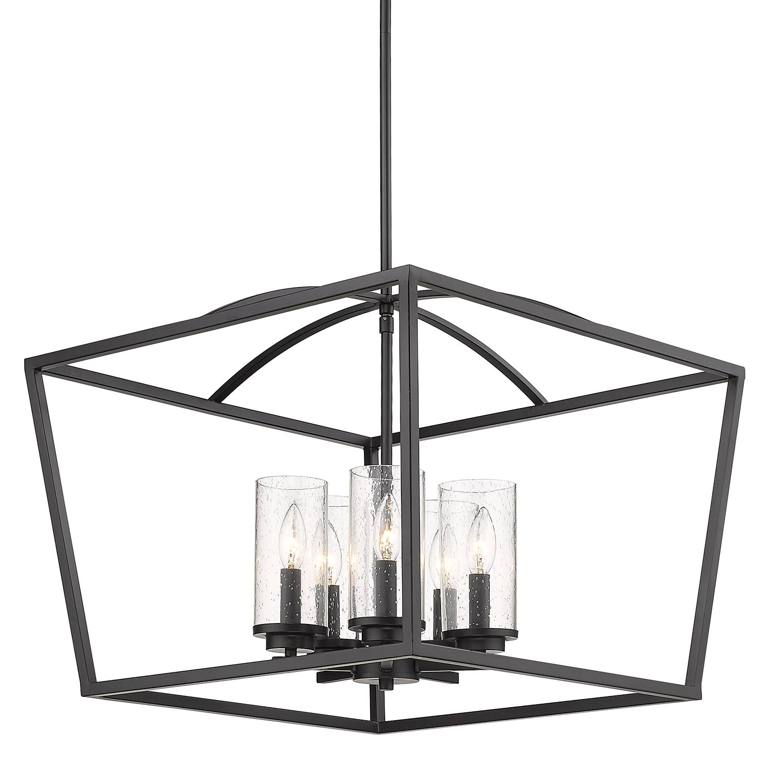 Golden Lighting Mercer 5-light Chandelier in Matte Black - - Golden Lighting
